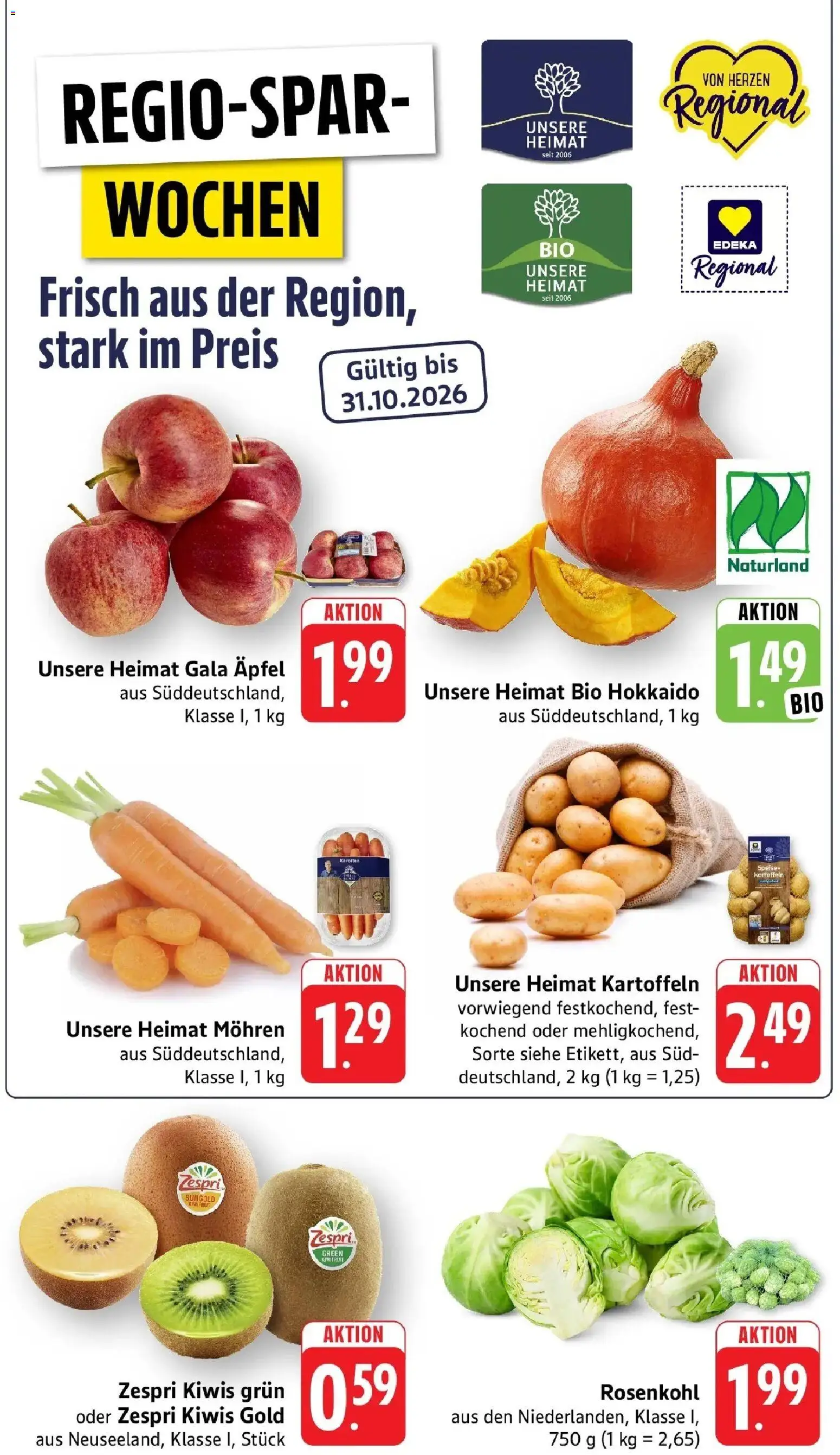 nah & gut Prospekt Sinsheim – gültig ab 05.10.2026 | Seite: 2 | Produkte: Äpfel, Mohren, Kartoffeln