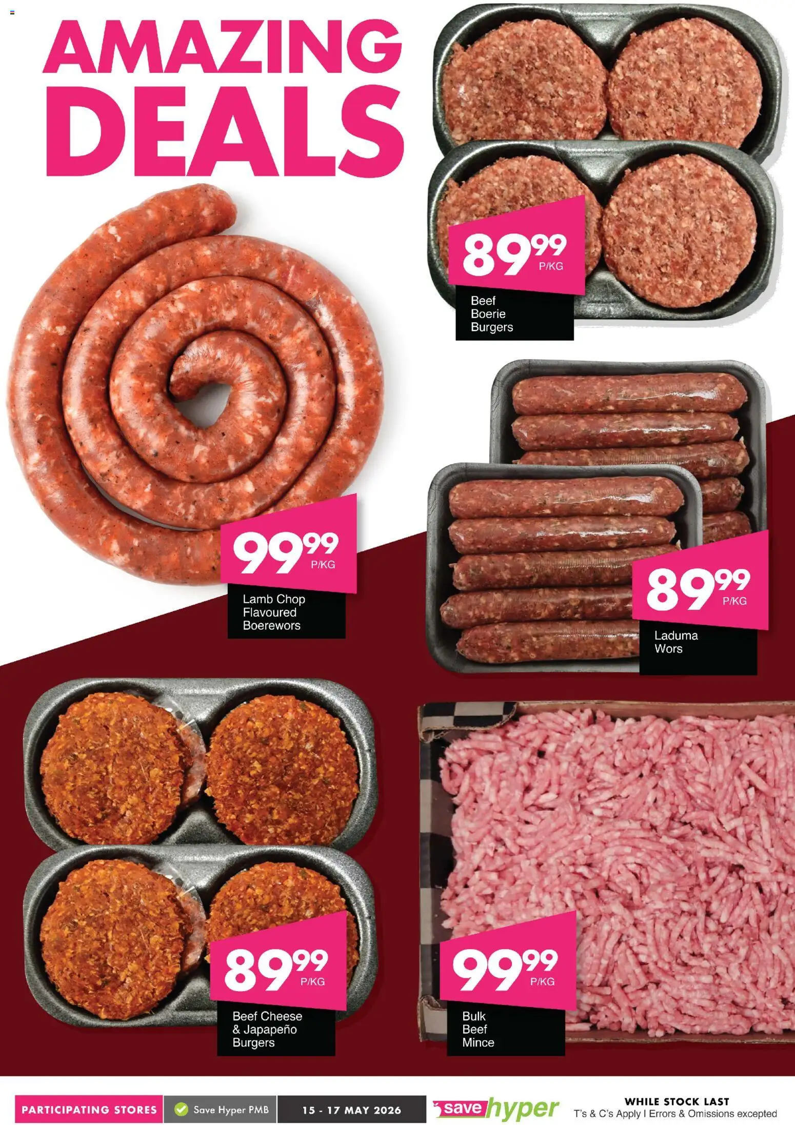 New Save catalogue – valid from 15.05.2026 | Page: 8 | Products: Cheese, Beef, Burgers, Stock