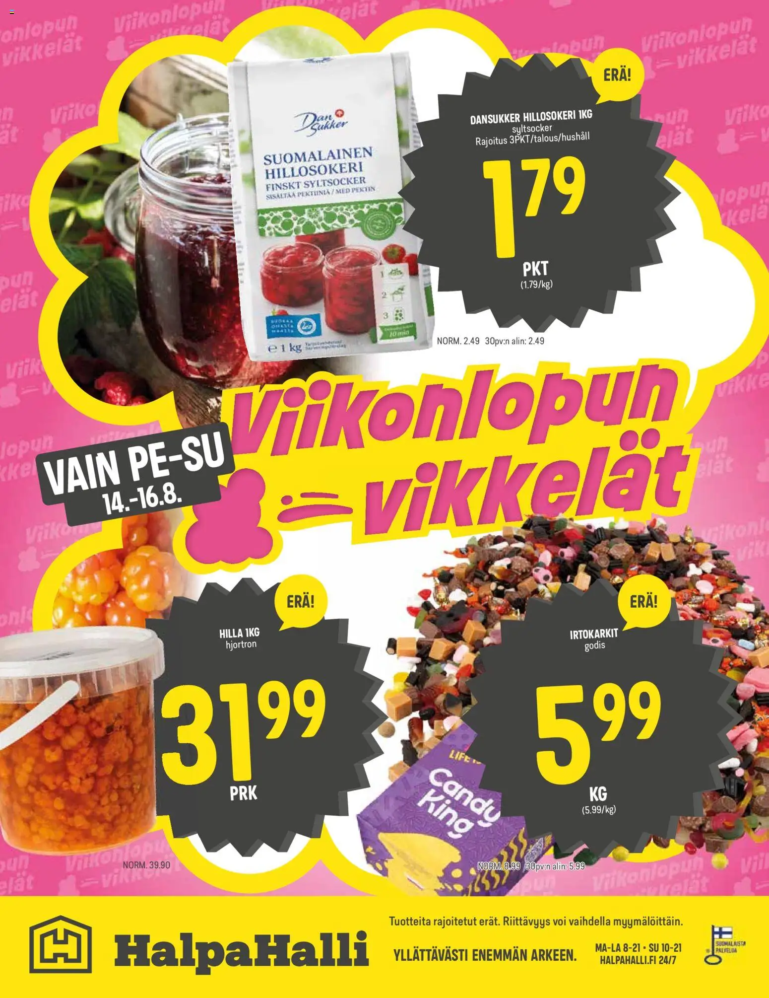 Halpa Halli tarjoukset – voimassa 12/08/2026 alkaen | Sivu: 12 | Tuotteet: Irtokarkit, Voi