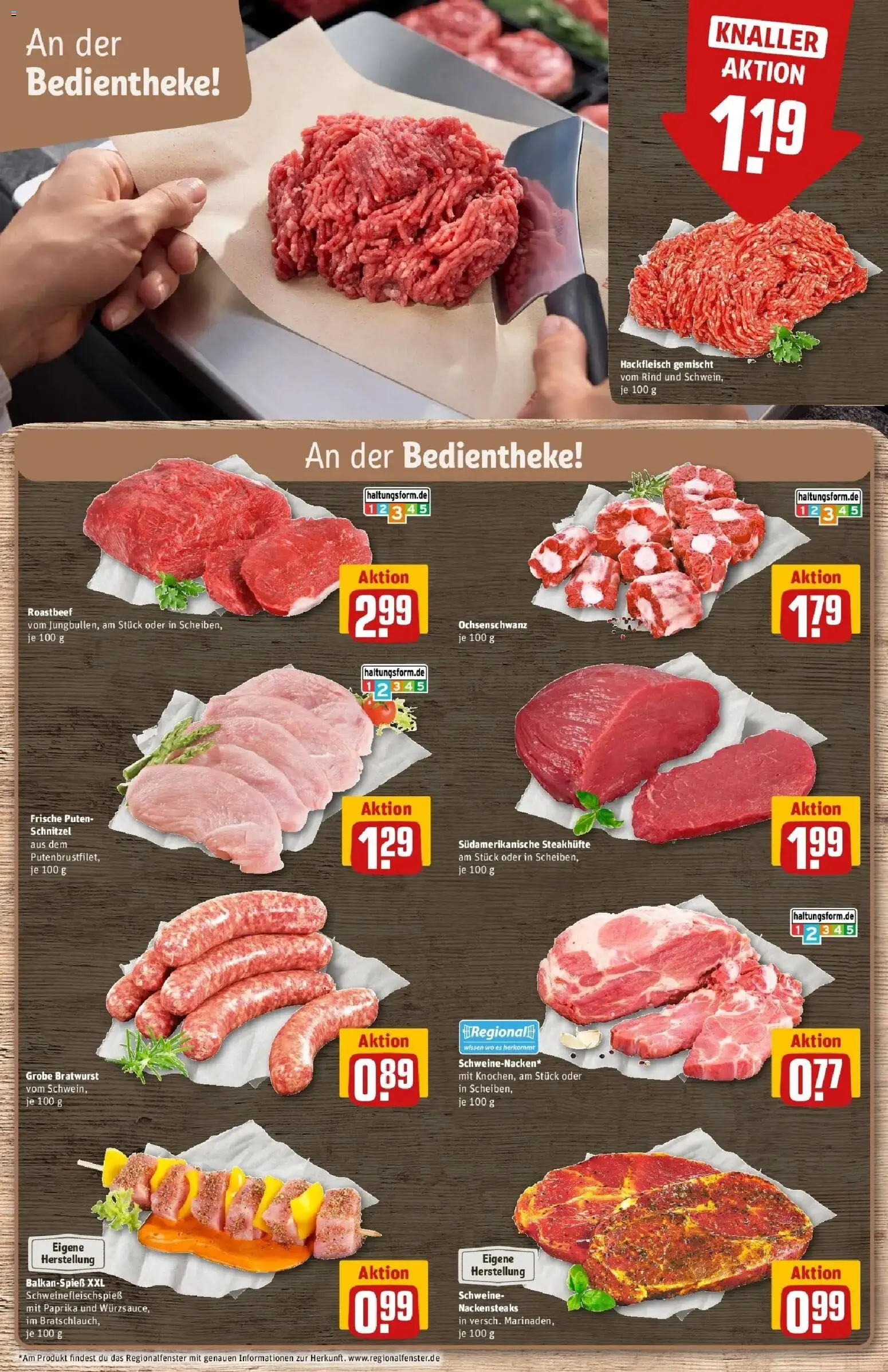 REWE Prospekt ab 10.08.2026 zum Blättern » Angebote | Seite: 6 | Produkte: Schnitzel, Roastbeef, Paprika, Hackfleisch