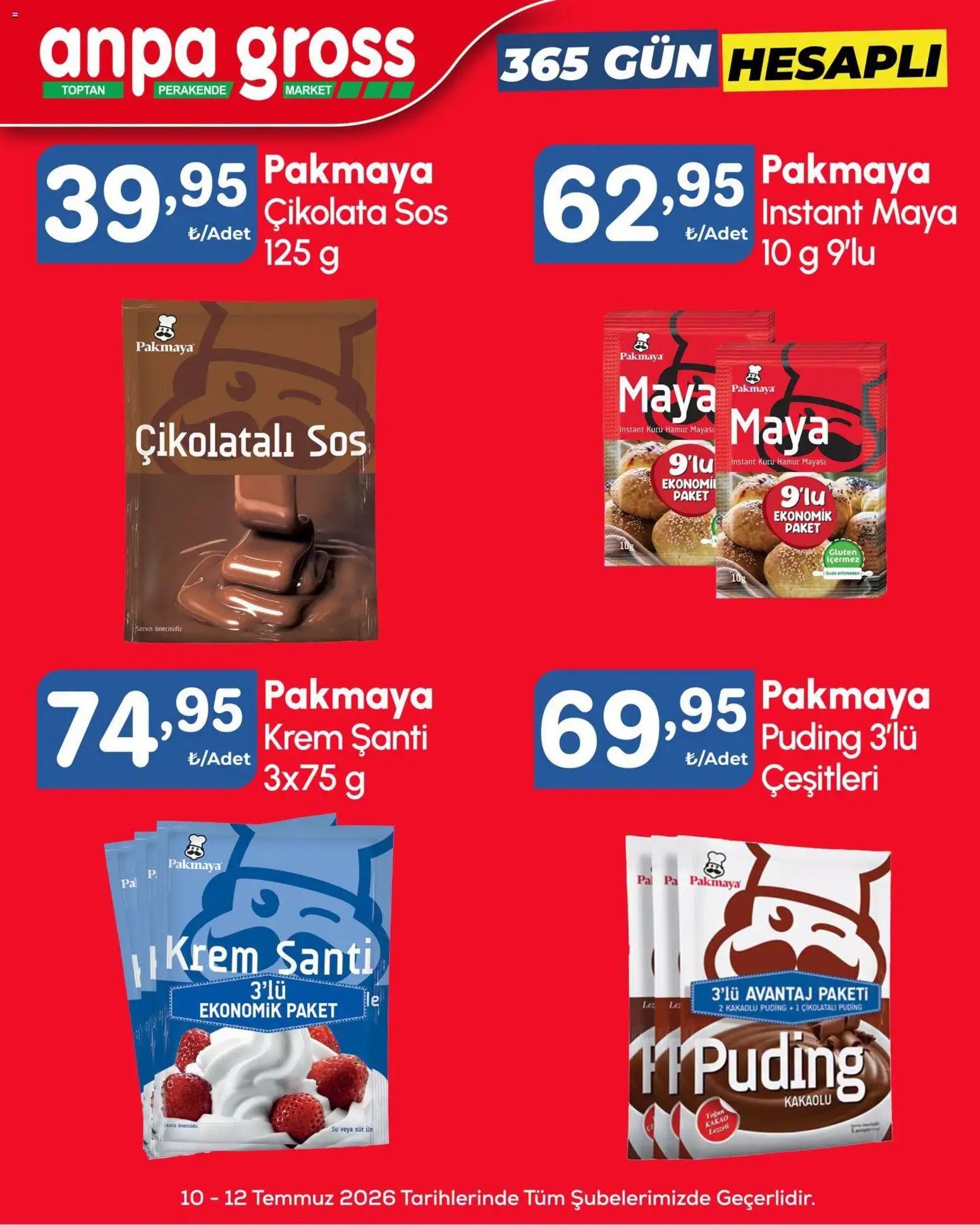 Anpa Gross - Hafta sonu fırsatları - 10 Temmuz 2026 tarihinden itibaren geçerlidir | Sayfa: 11 | Ürünler: Süt, Çikolata, Su, Sos