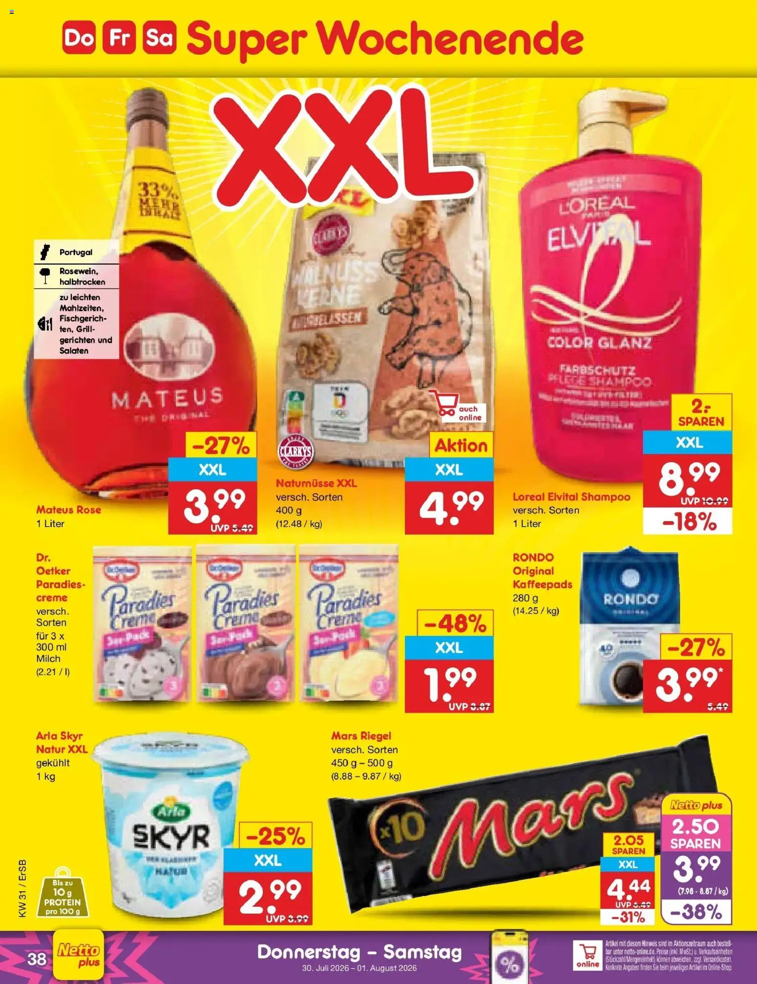 Netto Marken-Discount Prospekt Naumburg – gültig ab 27.07.2026 | Seite: 55 | Produkte: Grill, Milch, Shampoo, Mars