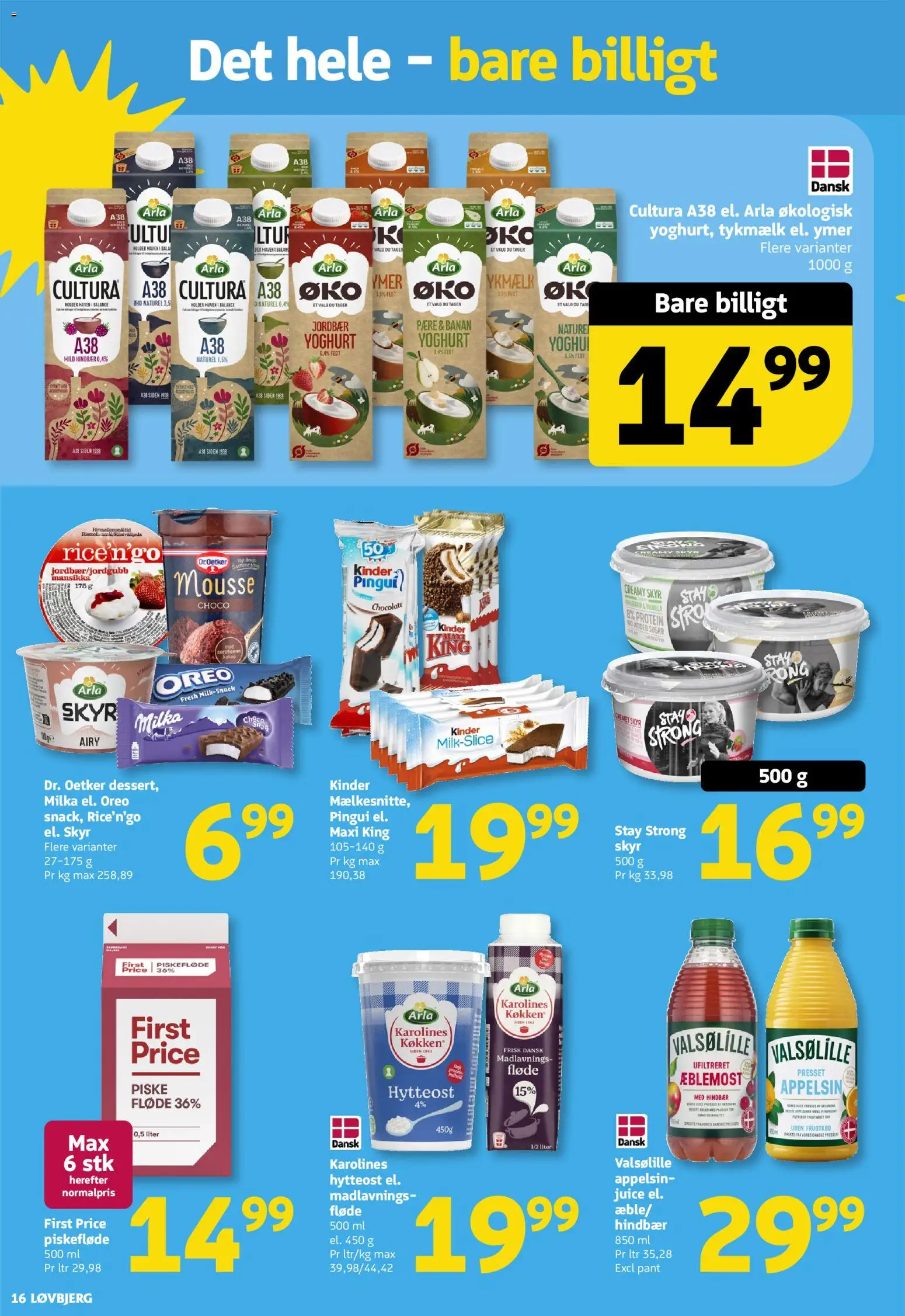 Løvbjerg tilbudsavis – gyldig fra 21/08/2026 | Side: 16 | Produkter: Skyr, Jordbær, Hindbær, Oreo