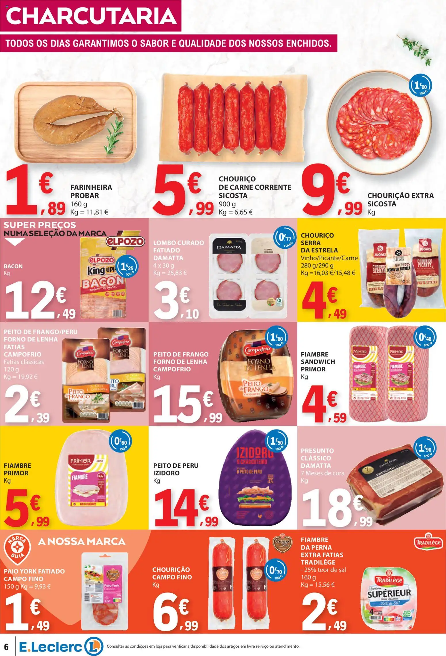 E.Leclerc folheto │ válido de 16.04.2026 | Página: 6 | Produtos: Forno, Peito de peru, Frango, Lombo