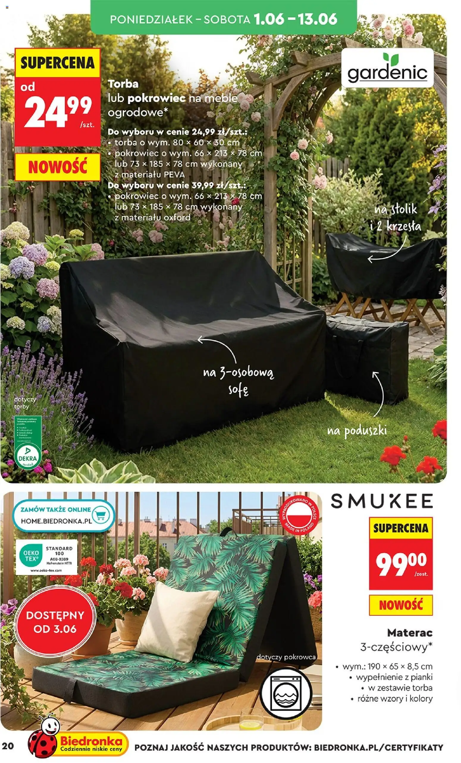 Biedronka gazetka - Hity i inspiracje od 30.05.2026 | Strona: 20 | Produkty: Torba, Materac, Pianki