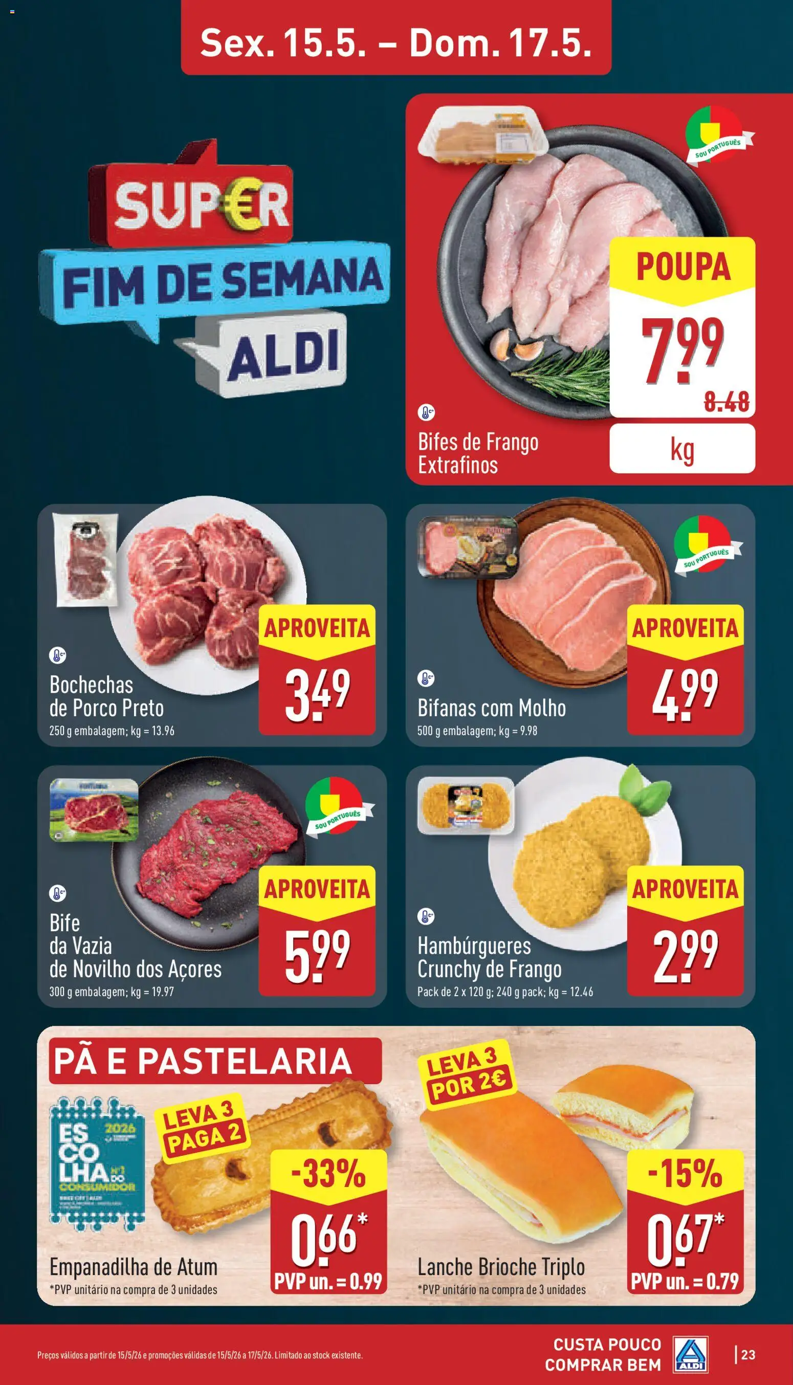 Aldi folheto │ válido de 11.05.2026 | Página: 23 | Produtos: Atum, Frango, Pá