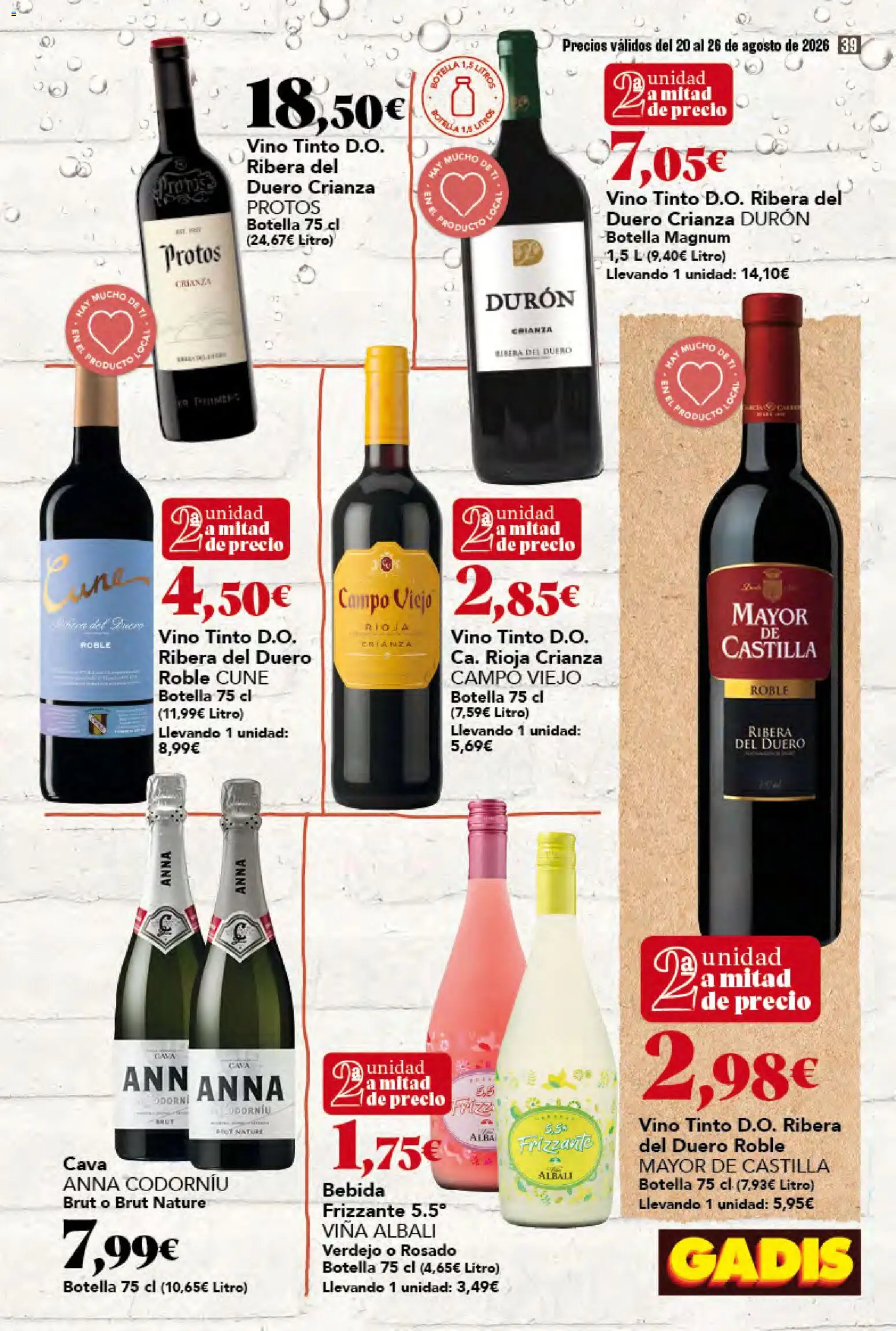 Gadis folleto │ válido desde el 20/08/2026 | Página: 39 | Productos: Vino tinto, Vino, Magnum