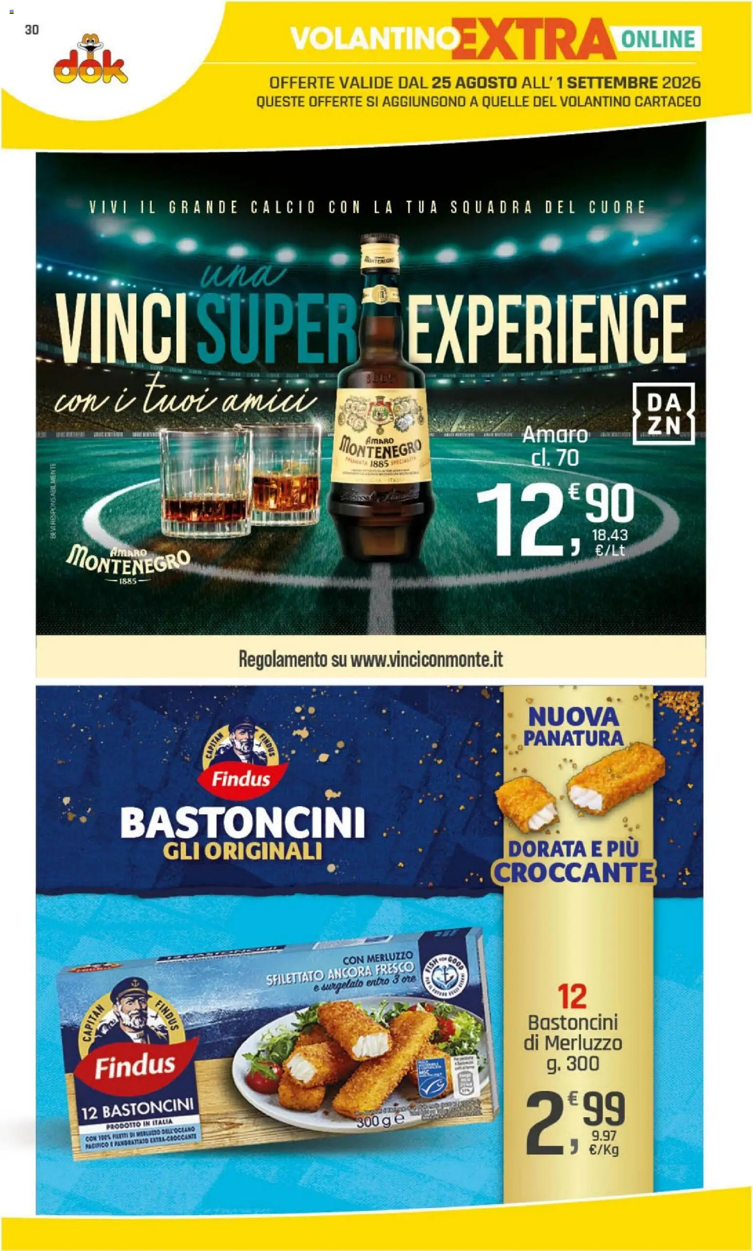 Volantino DOK del 20/08/2026 | Pagina: 30 | Prodotti: Merluzzo, Amaro