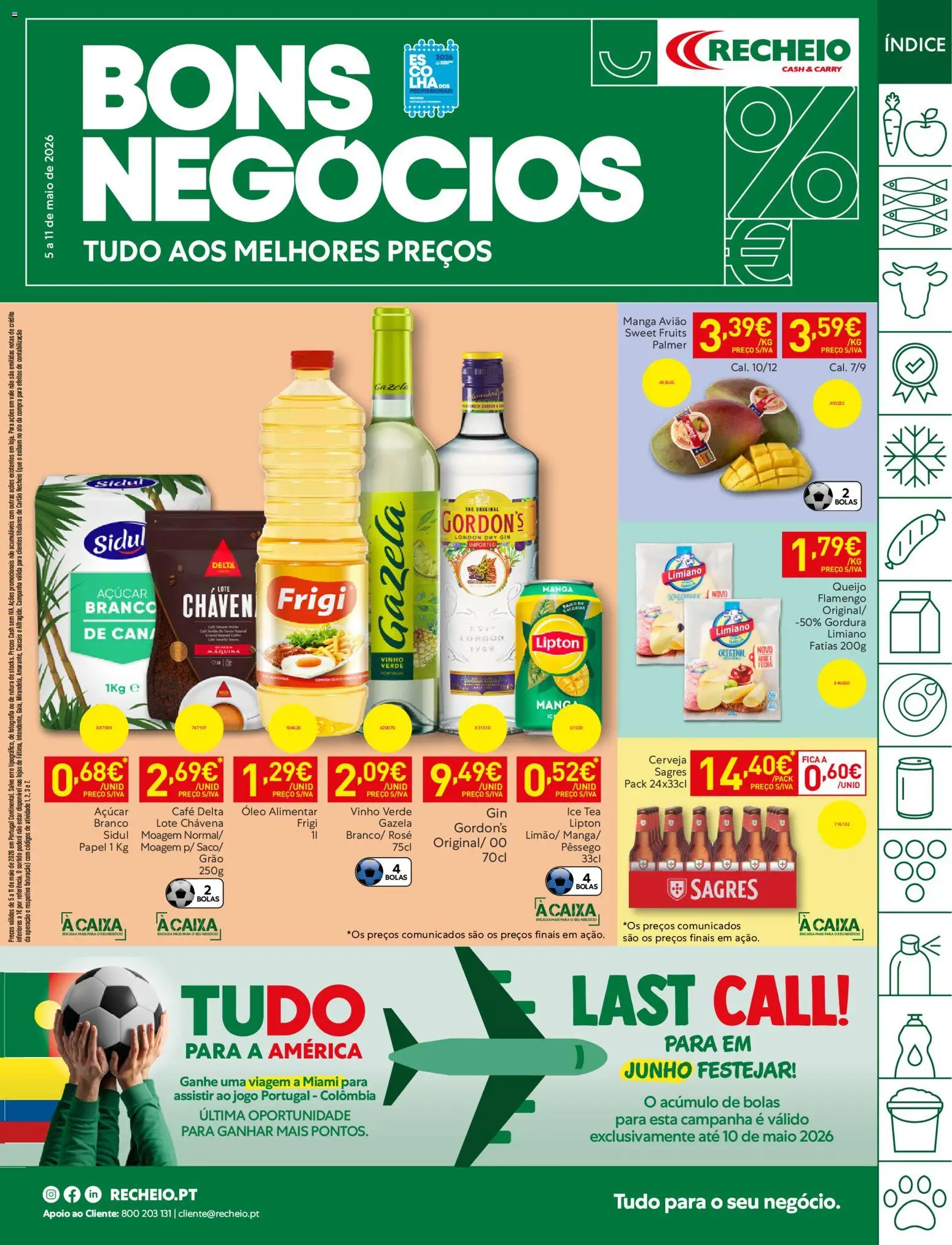 Recheio folheto │ válido de 05.05.2026 | Página: 1 | Produtos: Caixa, Óleo, Cerveja, Gin