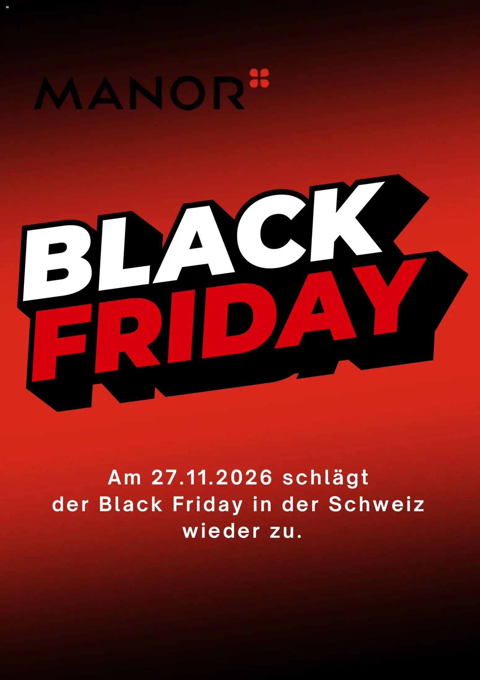 Manor Black Friday Vorankündigung – gültig ab 23.10.2026 | Seite: 1