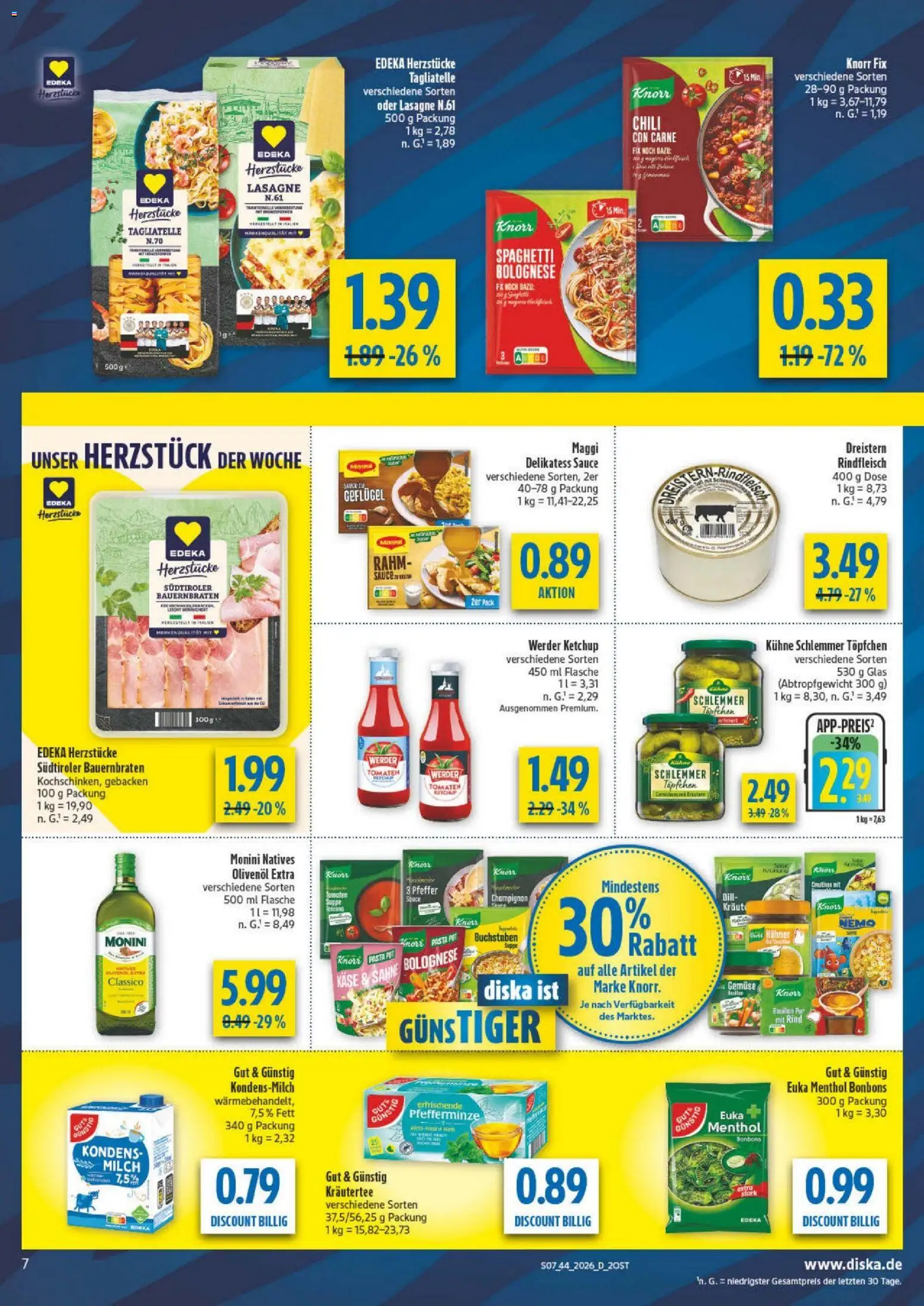 Diska Prospekt – gültig ab 26.10.2026 | Seite: 7 | Produkte: Maggi, Kräutertee, Chili, Dill