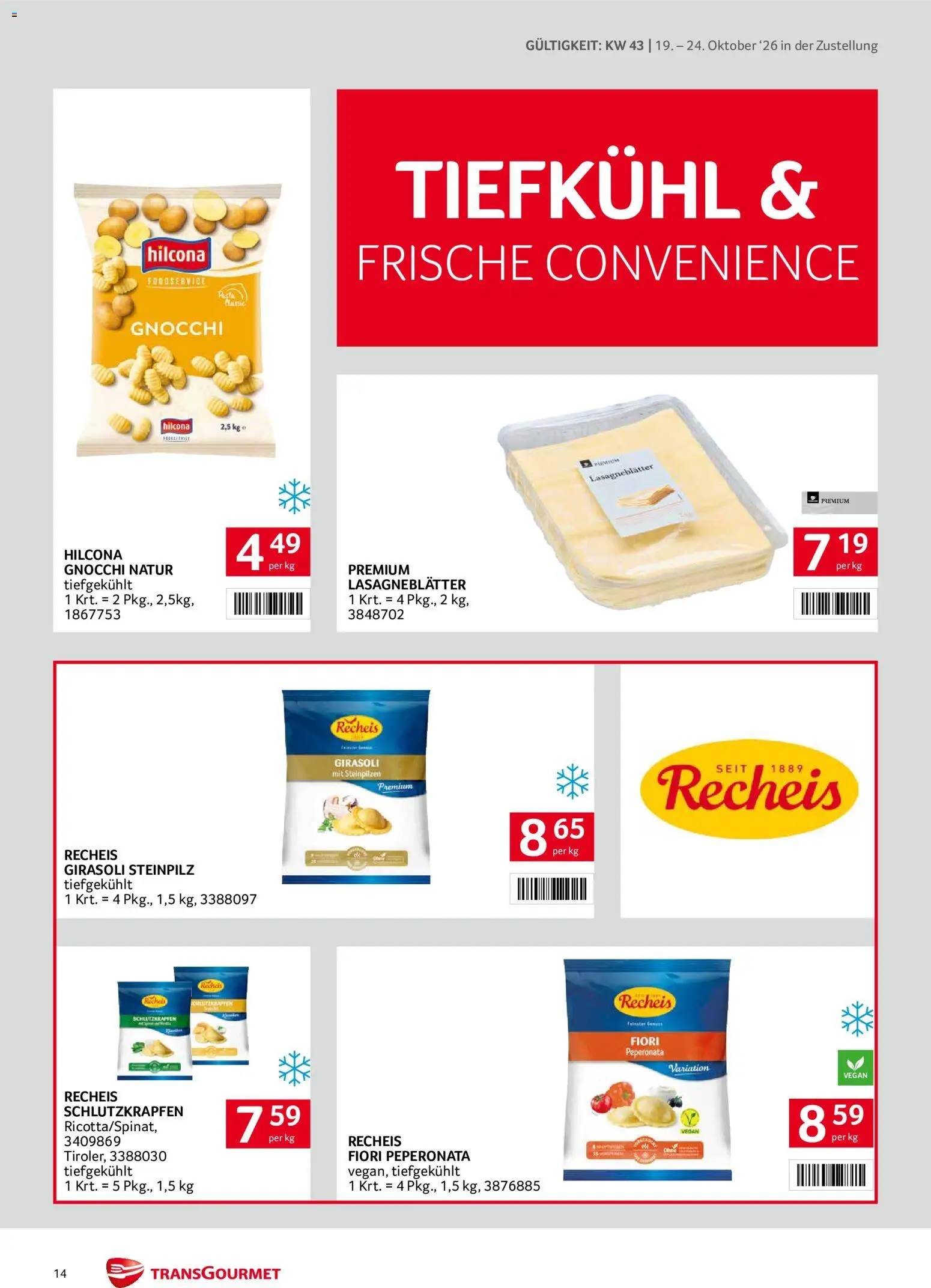 Transgourmet Flugblatt gültig ab 19.10.2026 | Seite: 14
