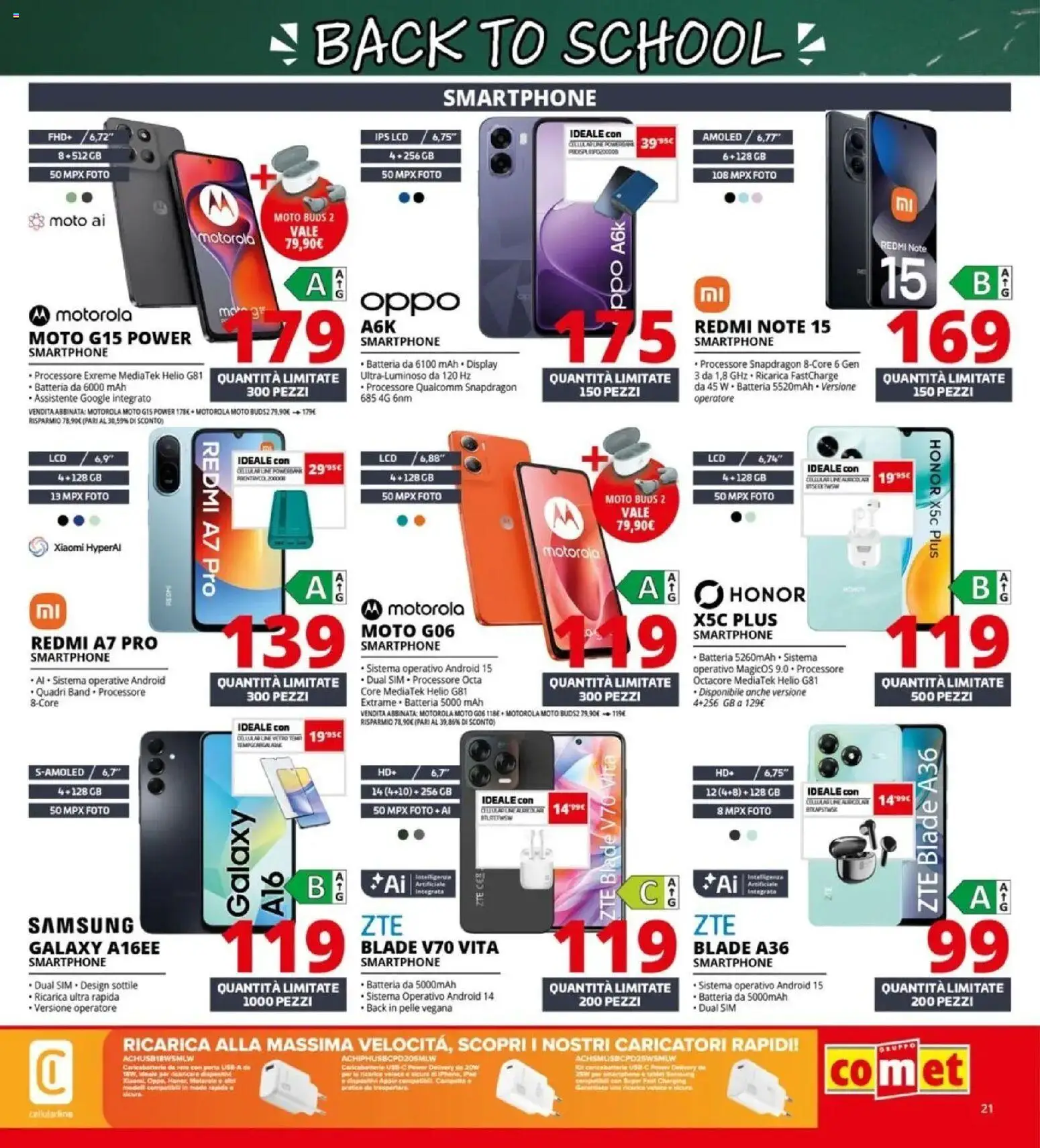 Nuovo Comet volantino Back to school dal 20/08/2026 > offerte anteprima 🛍️ | Pagina: 21 | Prodotti: Xiaomi, USB, Batteria, Samsung