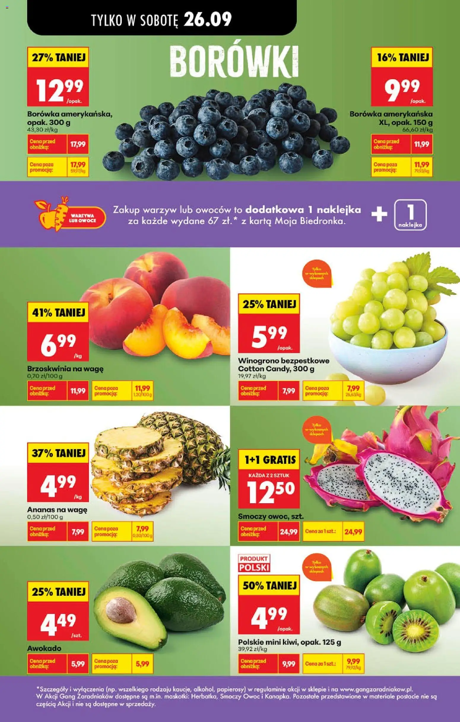 Biedronka Polsko leták - Najtansza sobota od 26.09.2026 | Strana: 3 | Produkty: Ananas