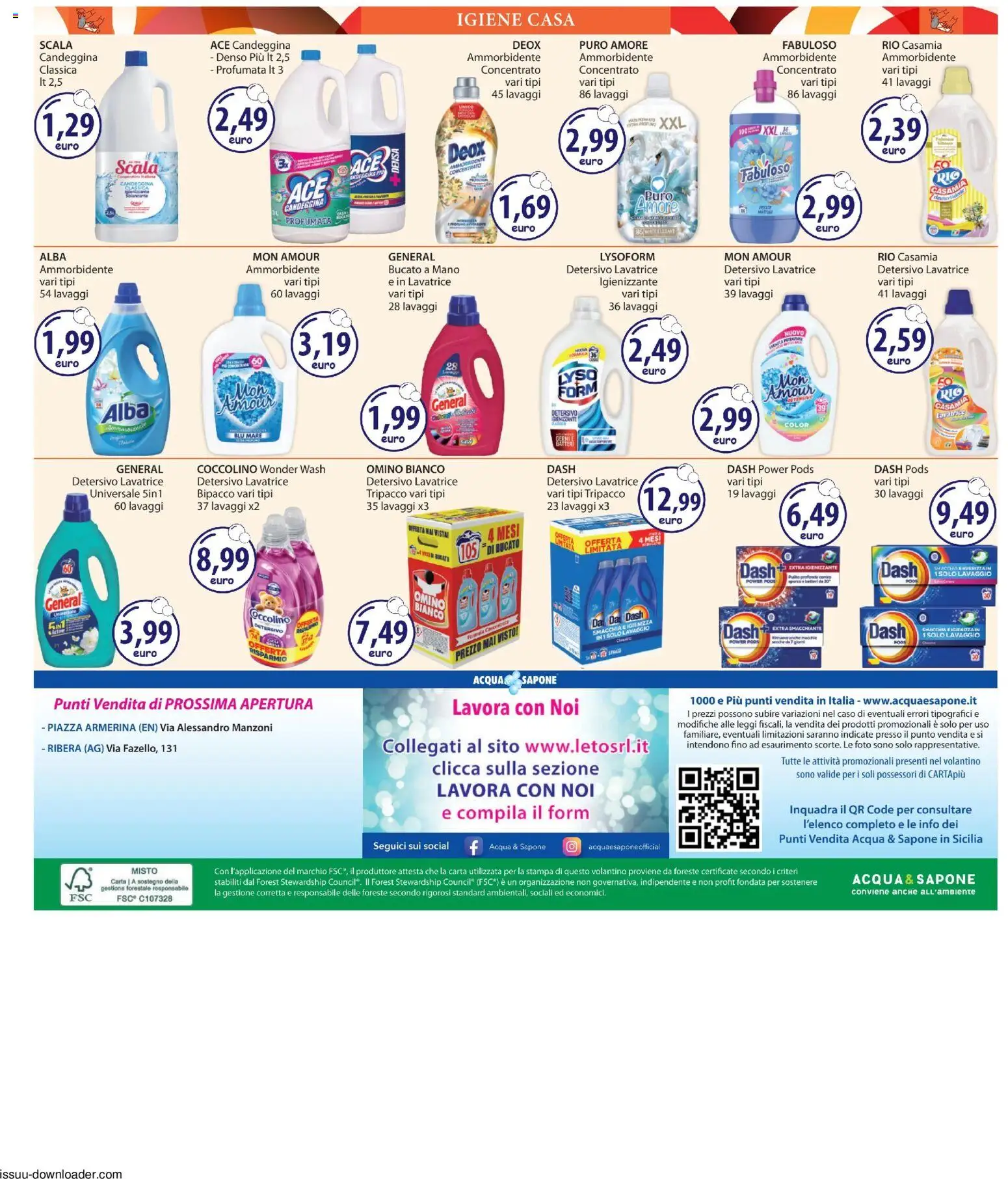Volantino Acqua e Sapone del 30/07/2026 | Pagina: 20 | Prodotti: Sapone, Ammorbidente, Scala, Stampa