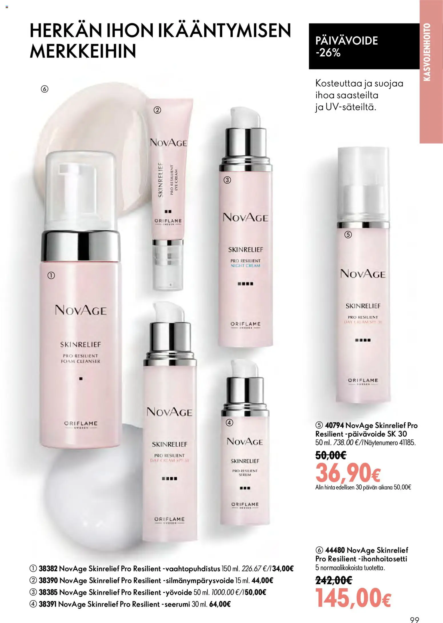 Oriflame - Esite 09 – voimassa 24/06/2026 alkaen | Sivu: 99 | Tuotteet: Yövoide, Seerumi, Silmänympärysvoide