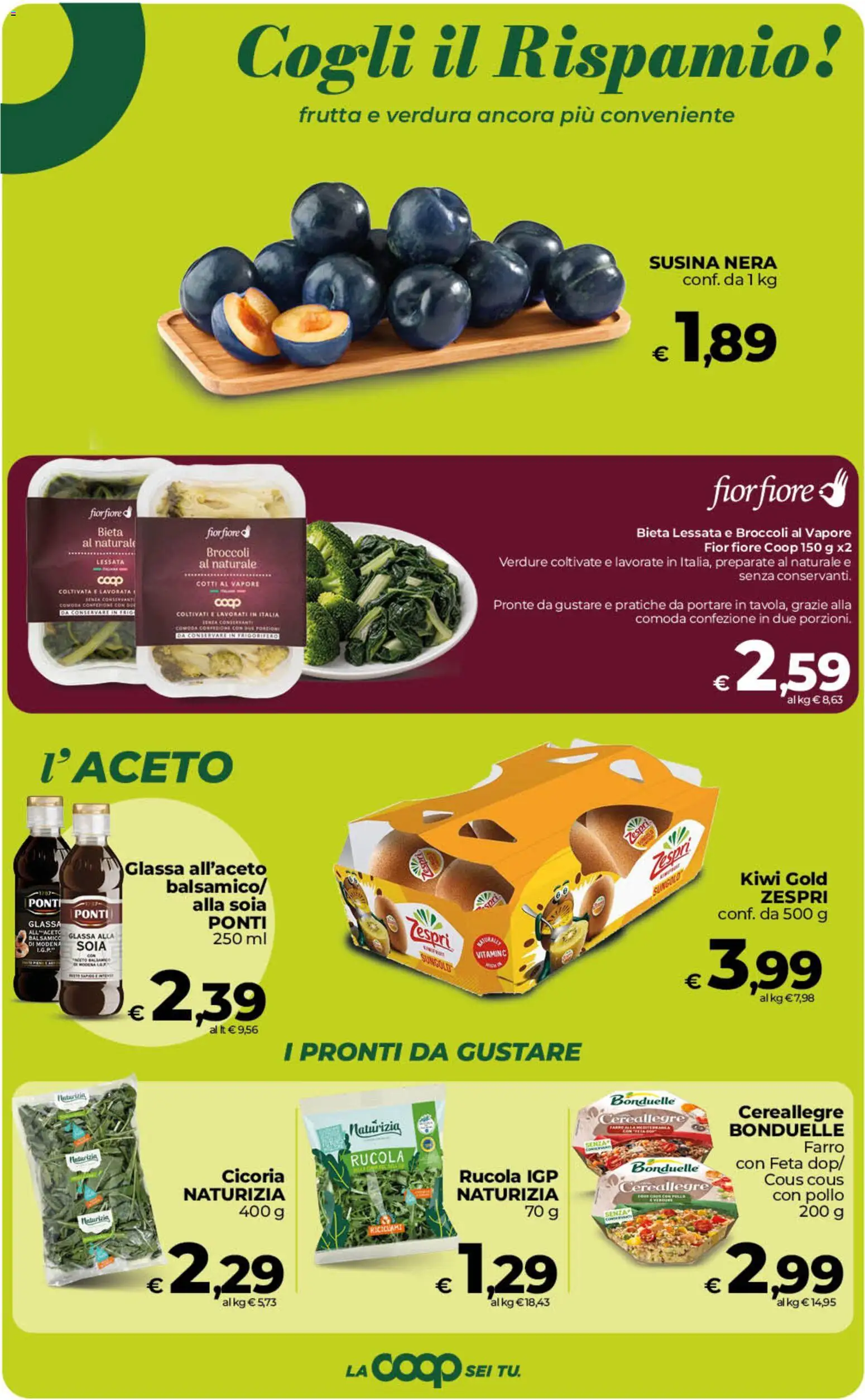 Volantino Ipercoop del 02/10/2026 | Pagina: 24 | Prodotti: Kiwi, Verdure, Frigorifero, Feta