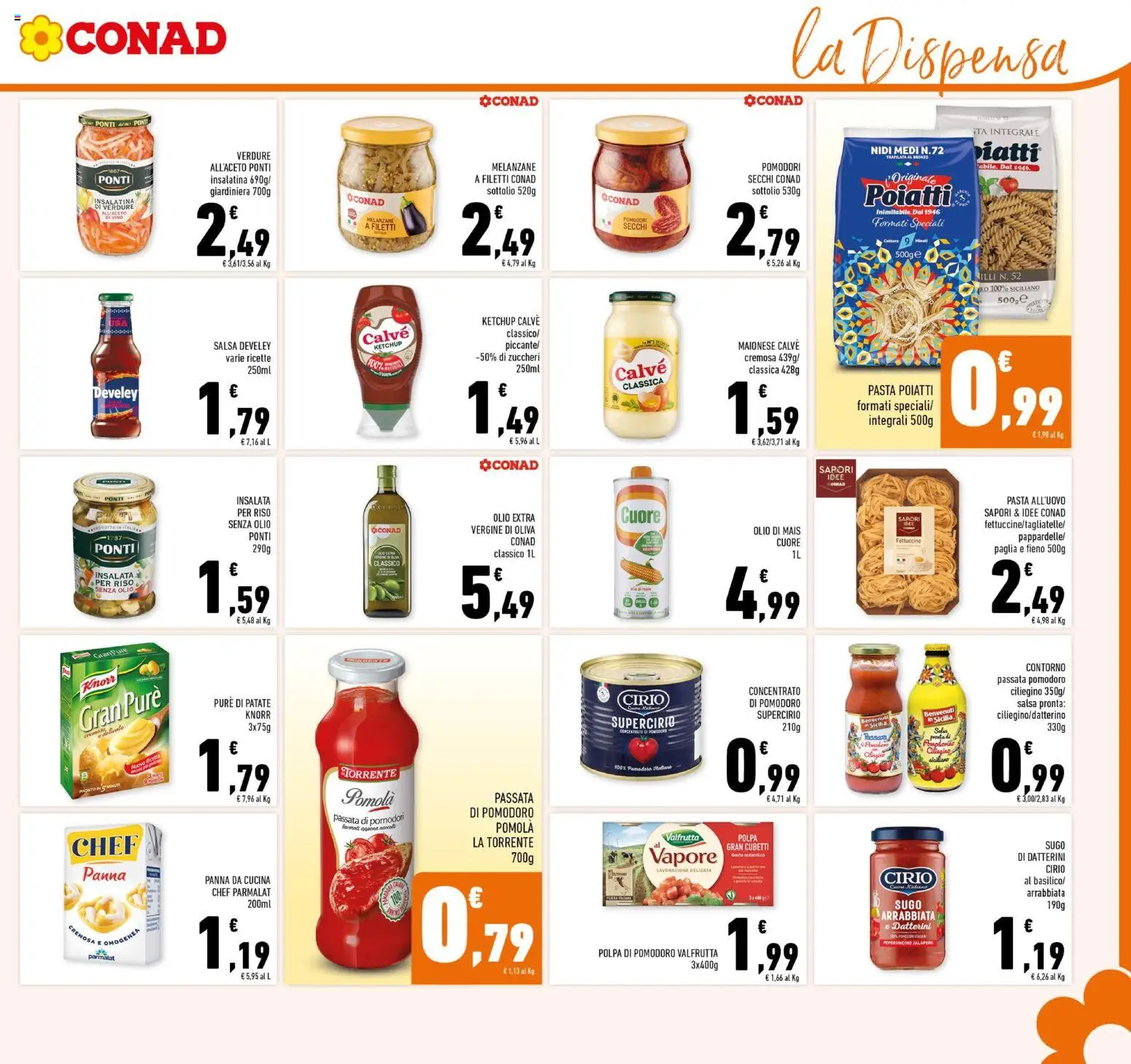 Volantino Conad del 23/09/2026 | Pagina: 15 | Prodotti: Riso, Verdure, Pomodoro, Panna da cucina