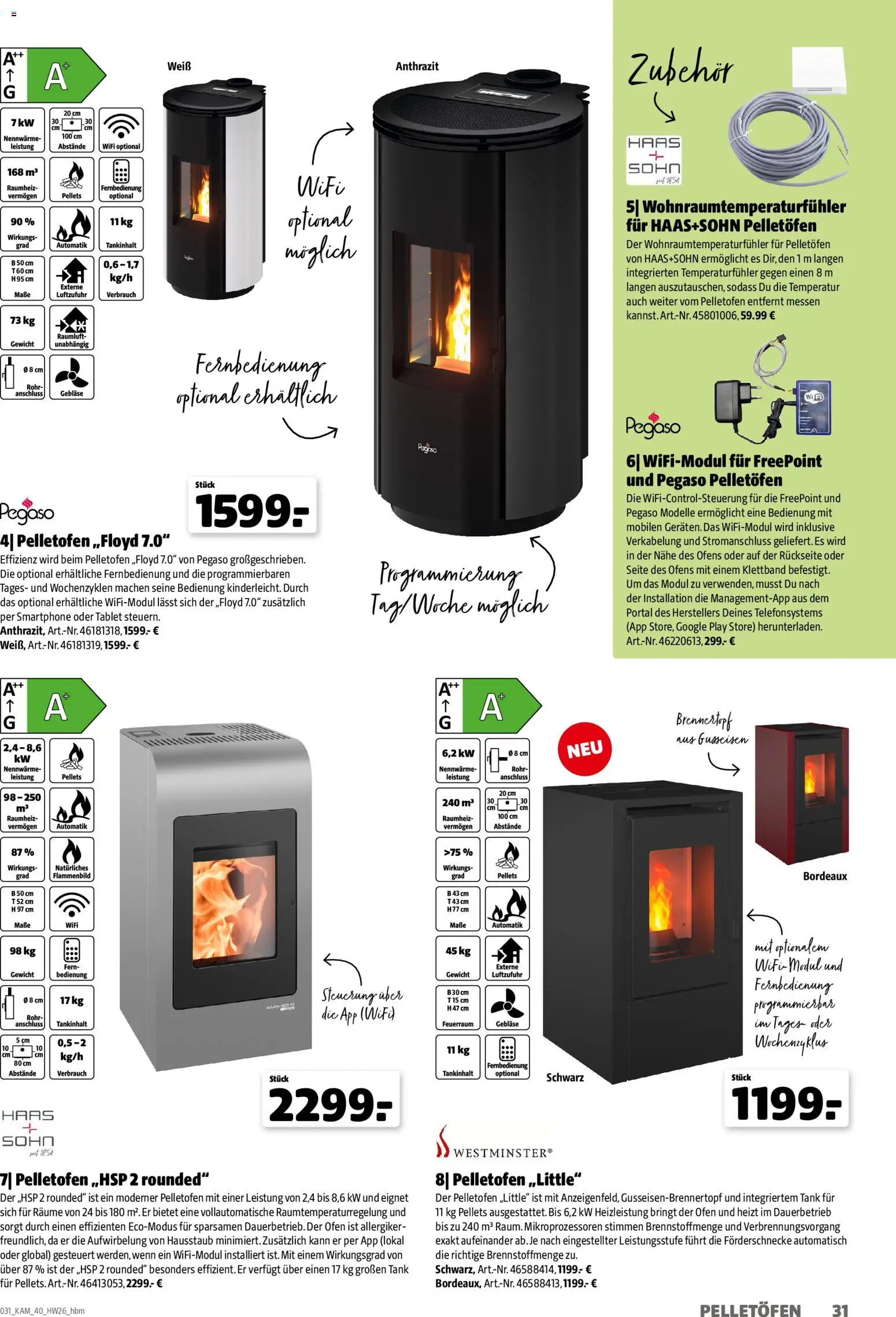Hagebau Kaminofen & Zubehör – gültig ab 29.06.2026 | Seite: 31 | Produkte: Ofen, Gewicht, Smartphone, Tablet