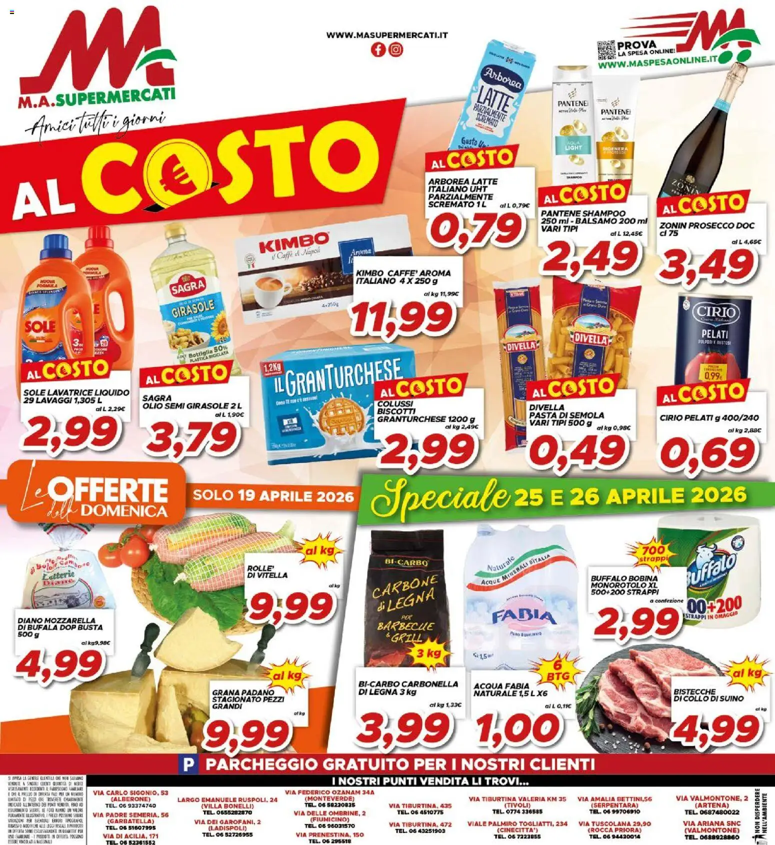 Volantino Ma Supermercati del 17.04.2026 | Pagina: 16 | Prodotti: Biscotti, Barbecue, Latte, Lavatrice