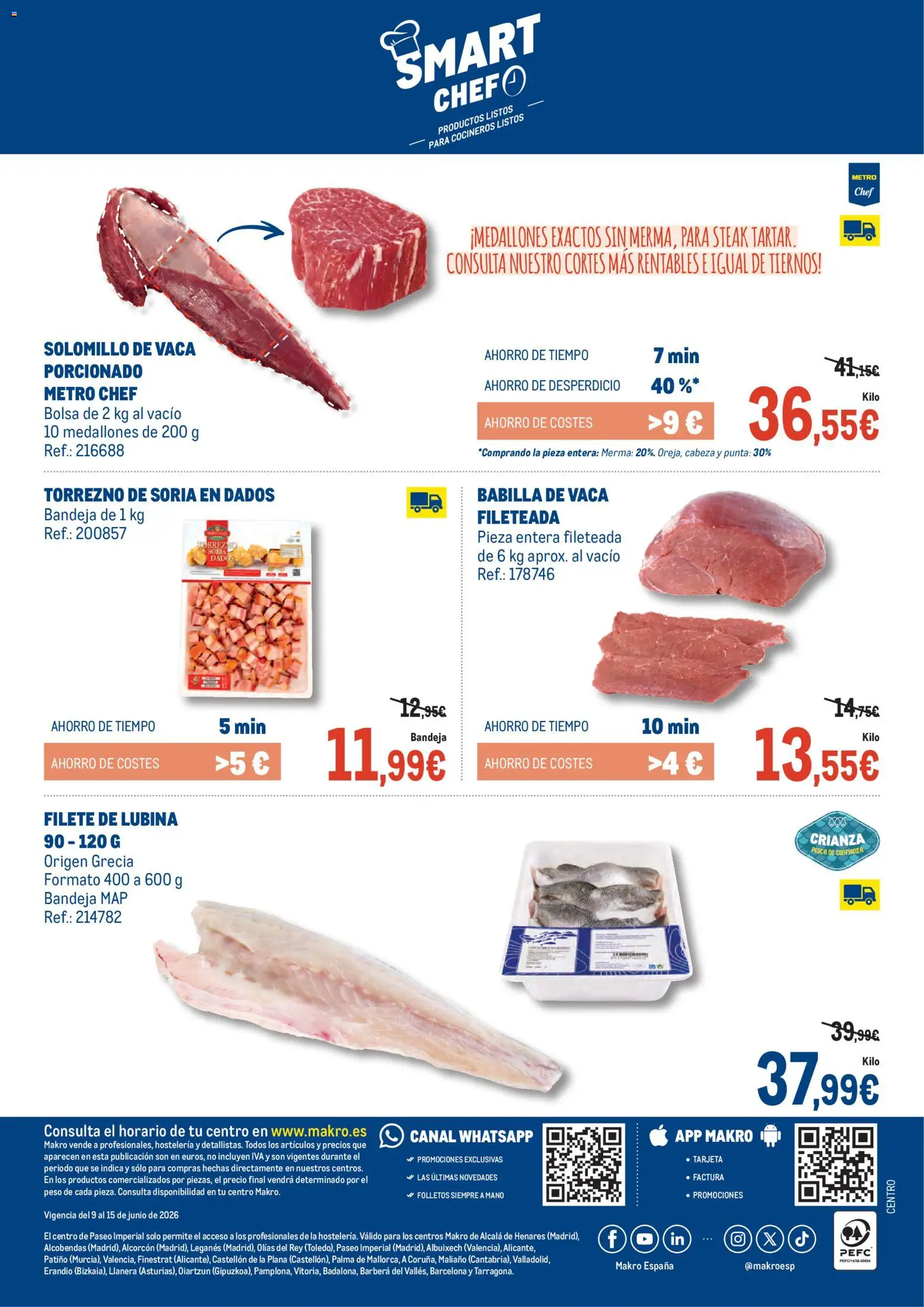 Makro Fresco Península │ válido desde el 09.06.2026 | Página: 6 | Productos: Medallones, Peso, Filete, Bandeja