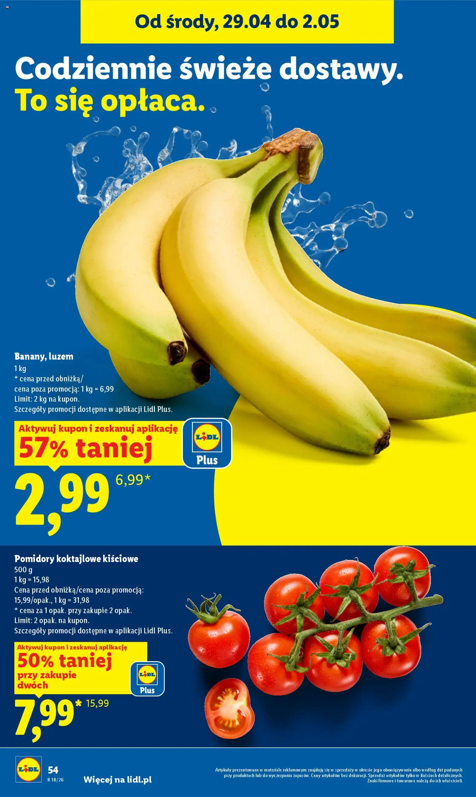 Lidl gazetka od 29.04.2026 | Strona: 54 | Produkty: Pomidory