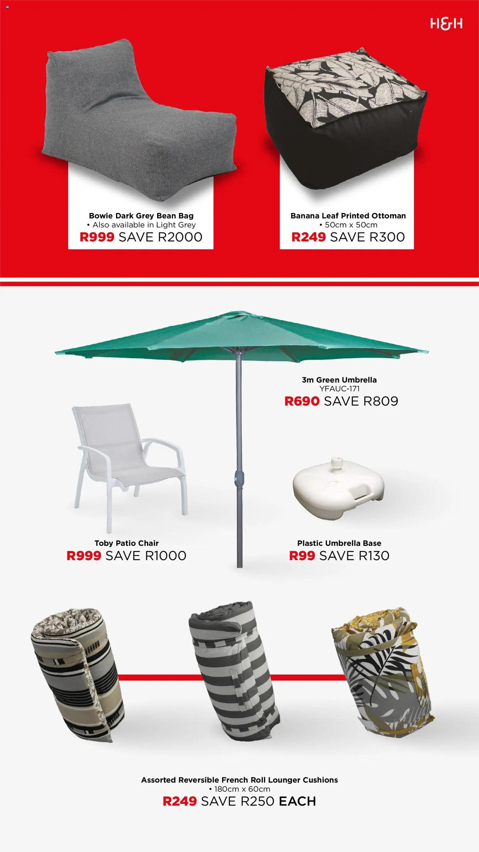 New House and Home catalogue – valid from 09/03/2026 | Page: 19 | Products: Umbrella, Bag, Chair, Ottoman