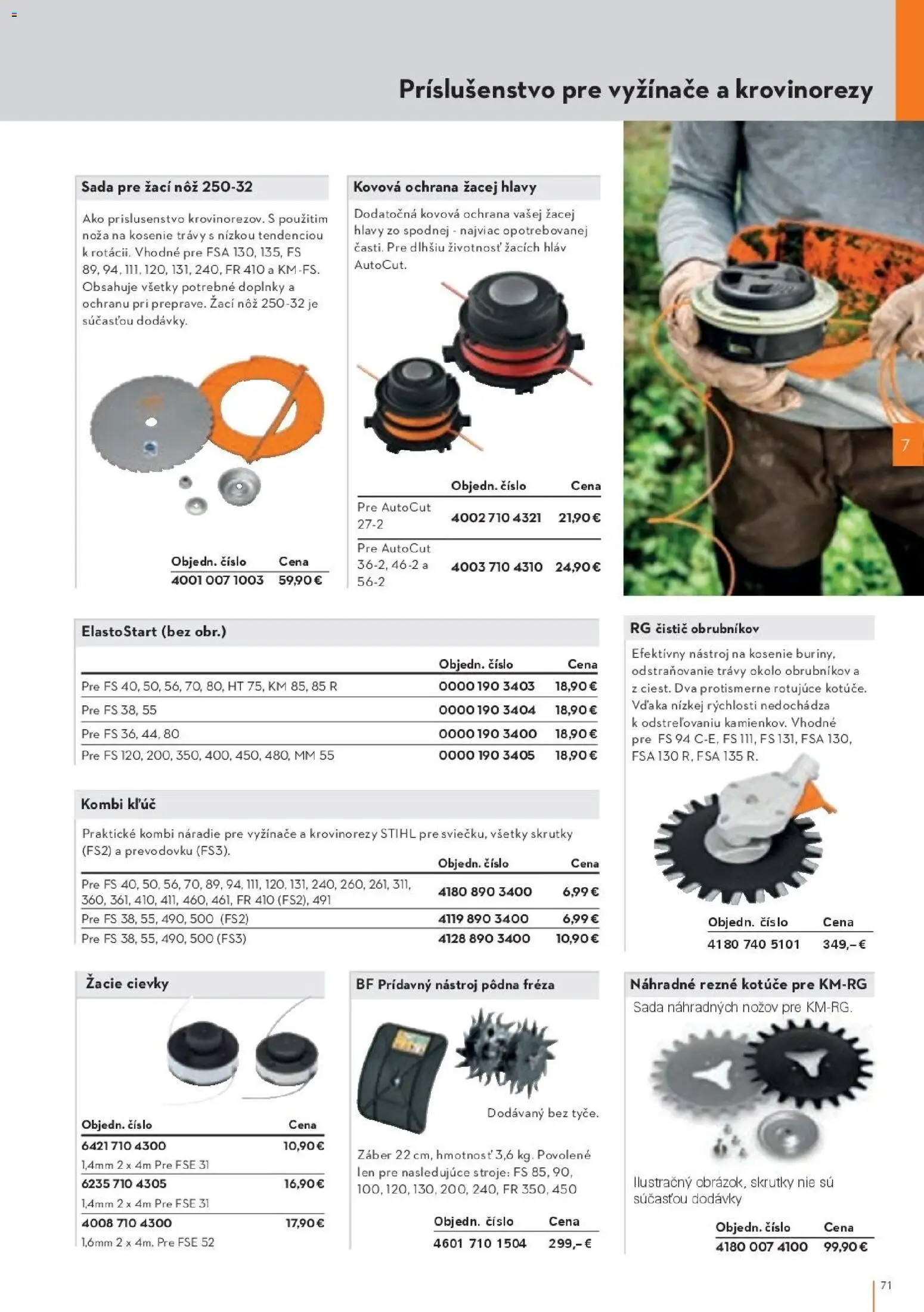 Nové STIHL akcie – leták je platný od 19.08.2026 | Strana: 71 | Produkty: Vyžínače, Fréza, Náradie