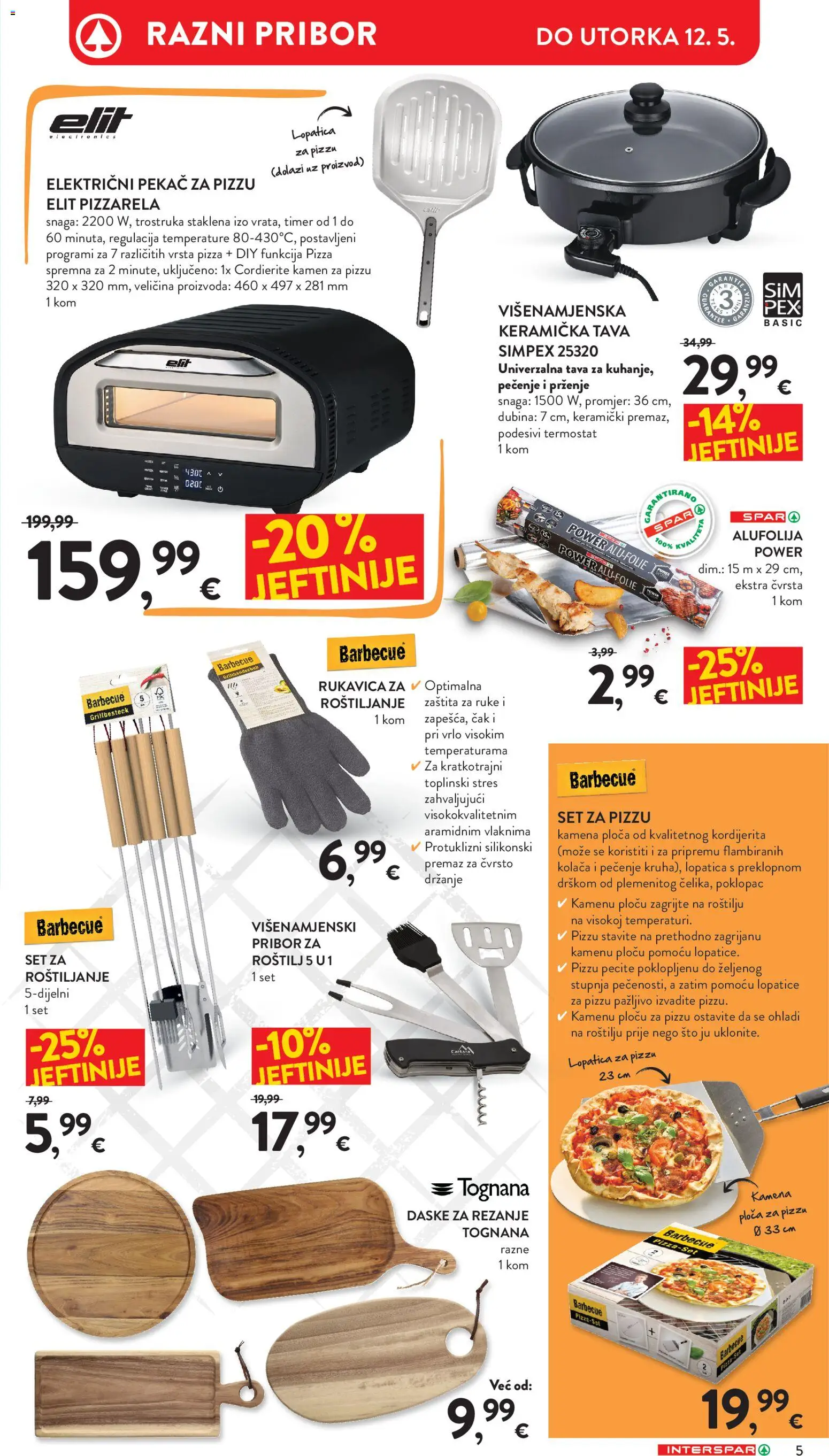 Interspar katalog | vrijedi od 22.04.2026 | Stranica: 5 | Proizvodi: Roštilj, Tognana, Termostat, Tava