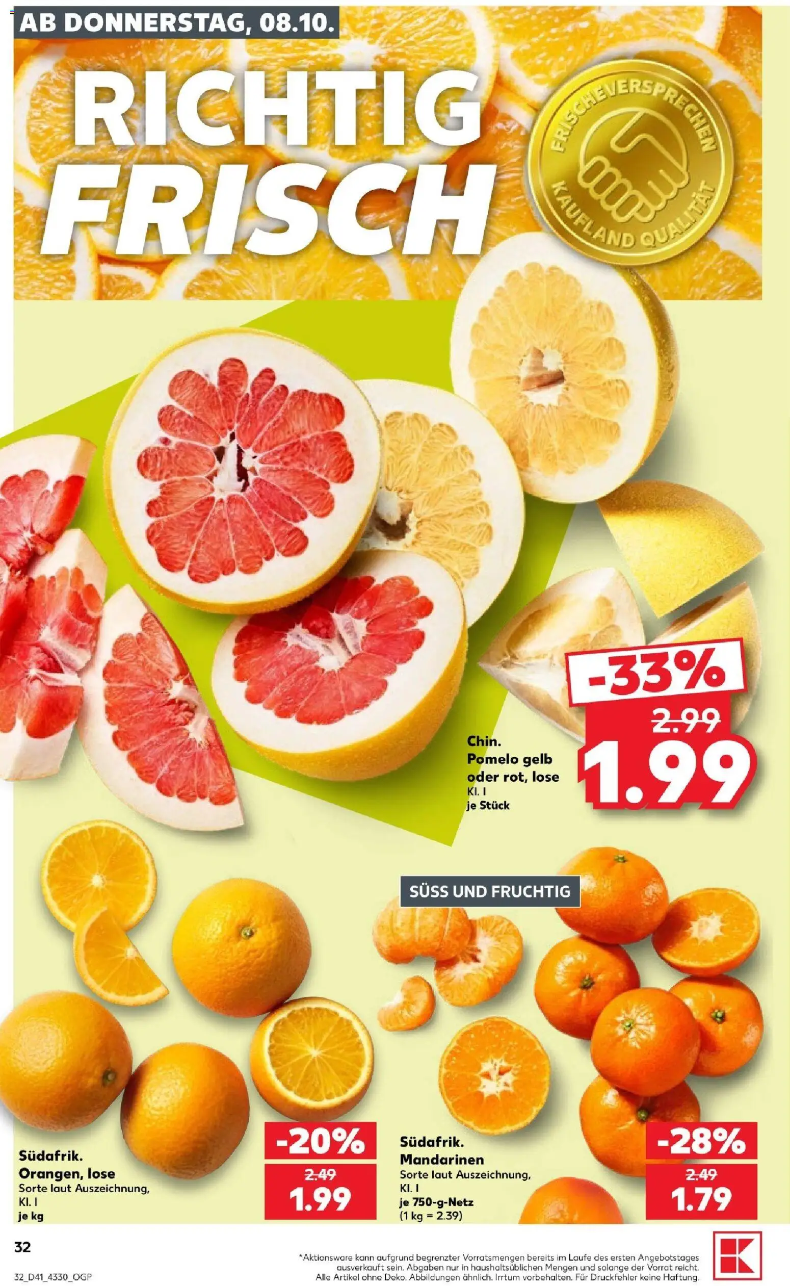 Kaufland Prospekt Jena – gültig ab 08.10.2026 | Seite: 34 | Produkte: Mandarinen