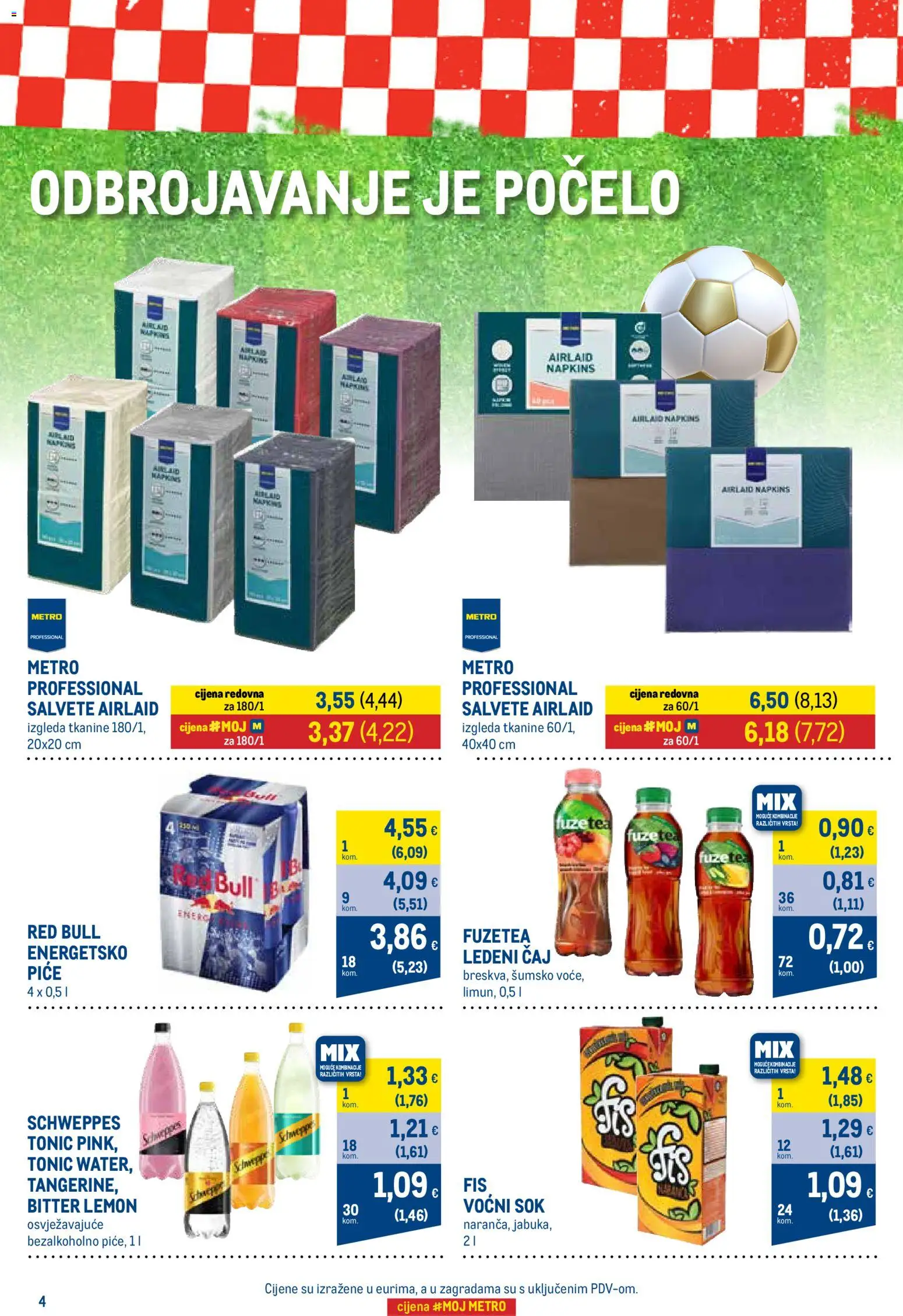 Metro katalog | vrijedi od 01.07.2026 | Stranica: 4 | Proizvodi: Sok, Ledeni čaj, Čaj, Red Bull