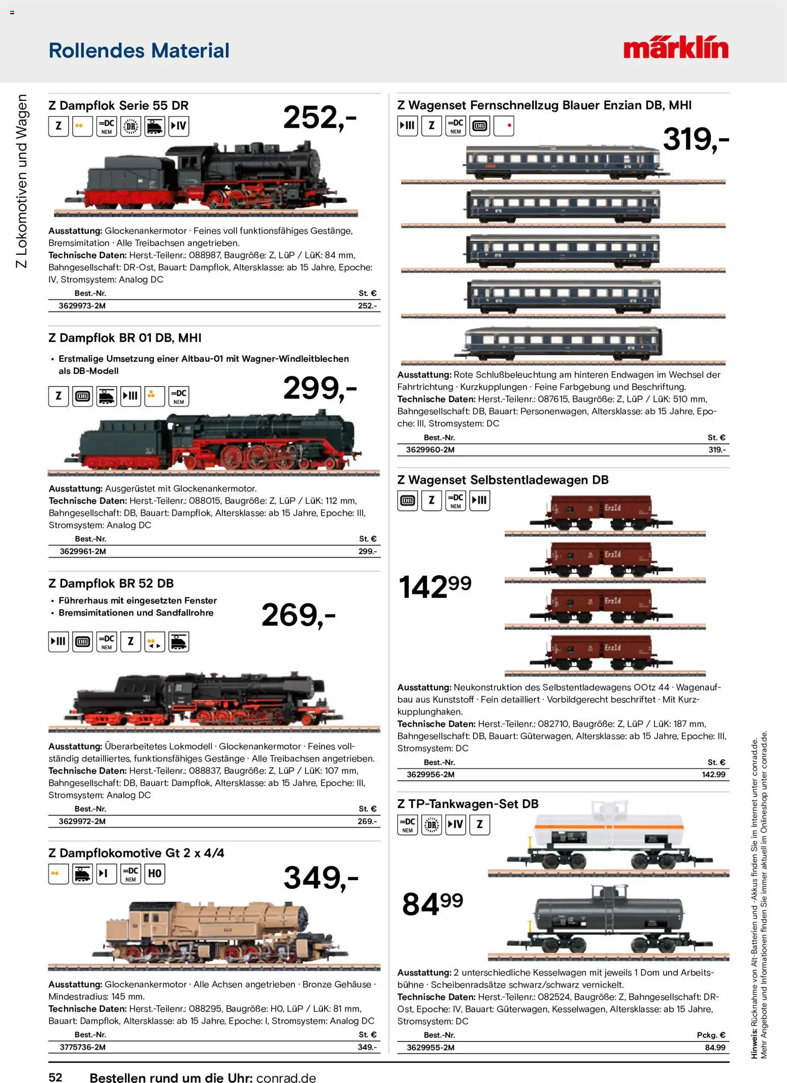 Conrad Modellbahn Katalog – gültig ab 07.09.2026 | Seite: 56 | Produkte: Uhr