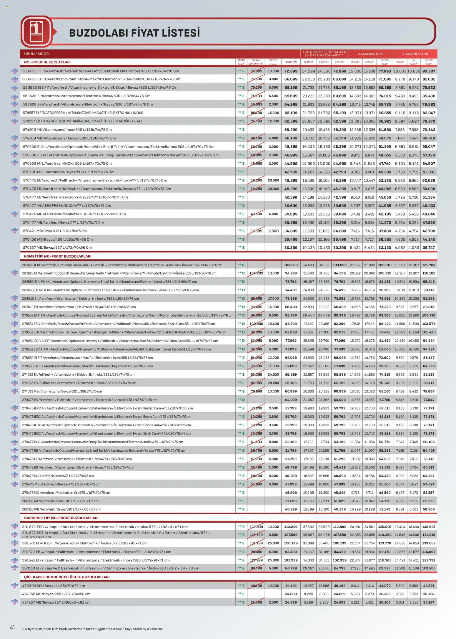 Arçelik Katalog - 16 Eylül 2026 tarihinden itibaren geçerlidir | Sayfa: 41