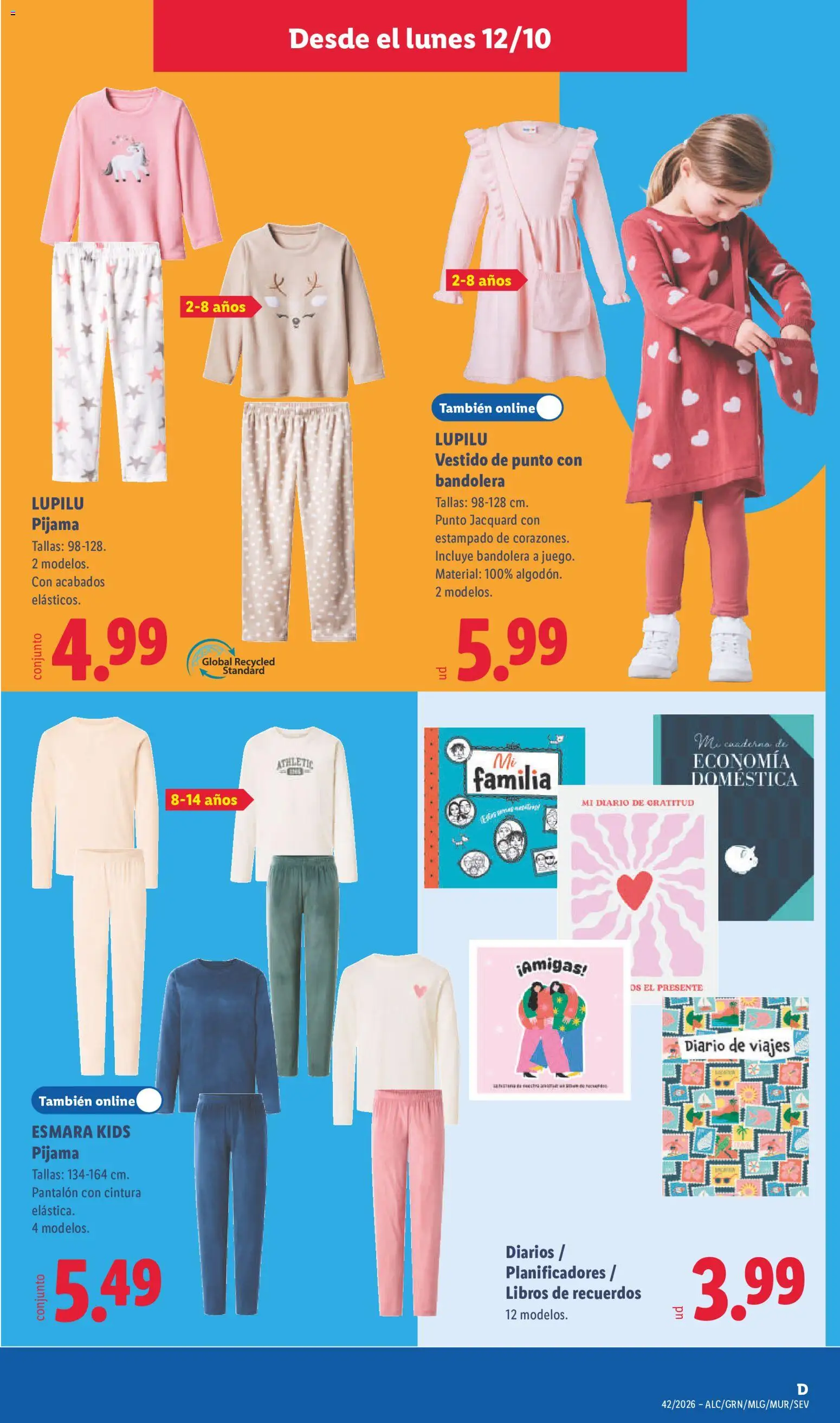 Lidl folleto de bazar │ válido desde el 12/10/2026 | Página: 19 | Productos: Pijama, Libros