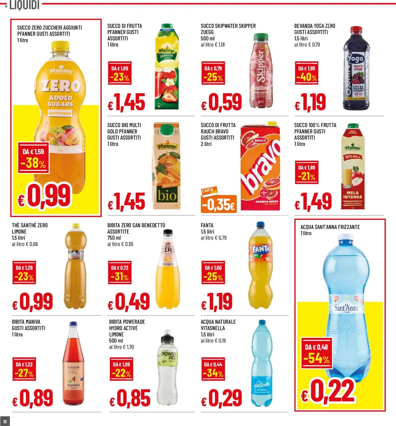 Volantino Famila del 14/09/2026 | Pagina: 22 | Prodotti: Succo, Frutta, The, Arancia