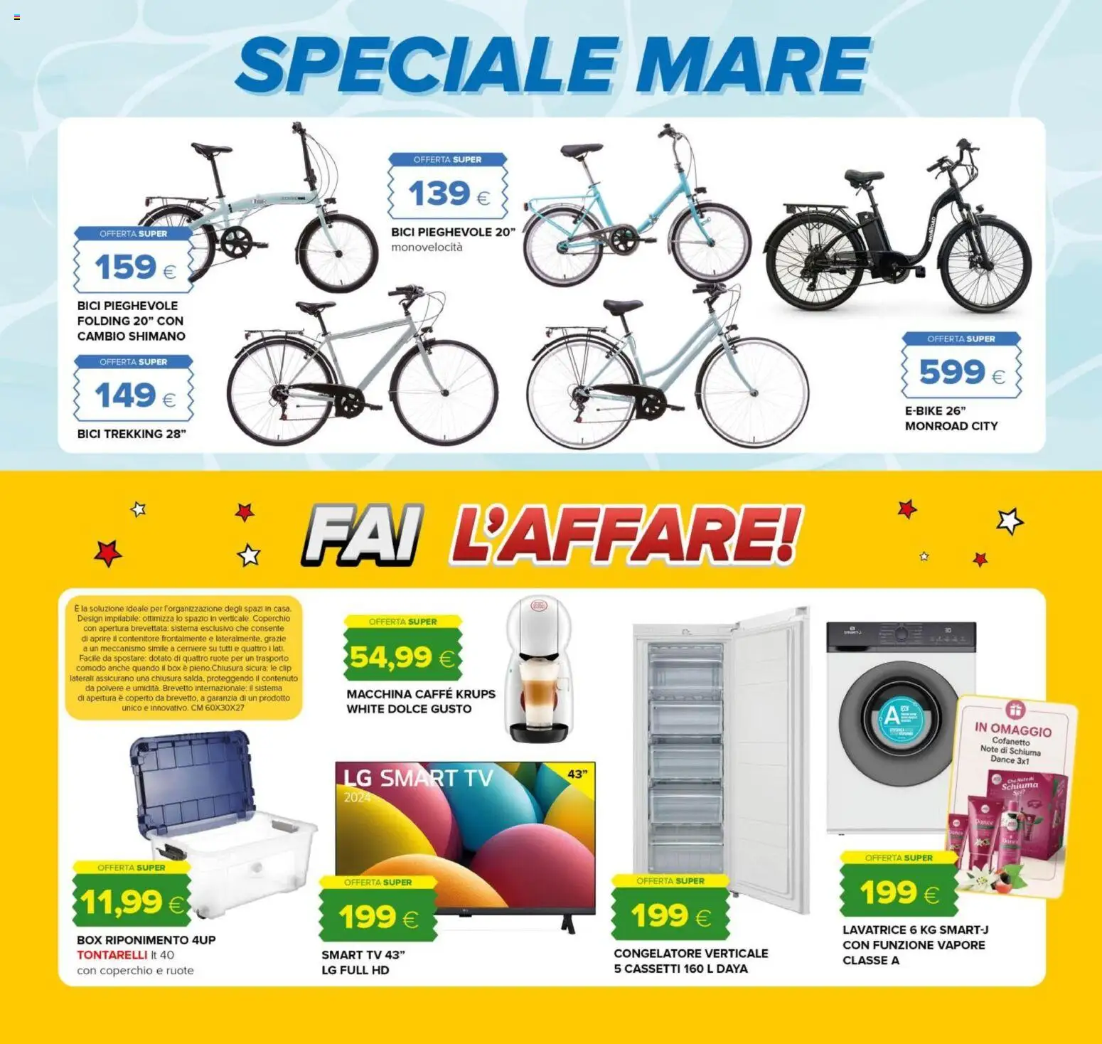 Volantino Oasi del 18.06.2026 | Pagina: 30 | Prodotti: smart TV, Lavatrice, Contenitore, Congelatore