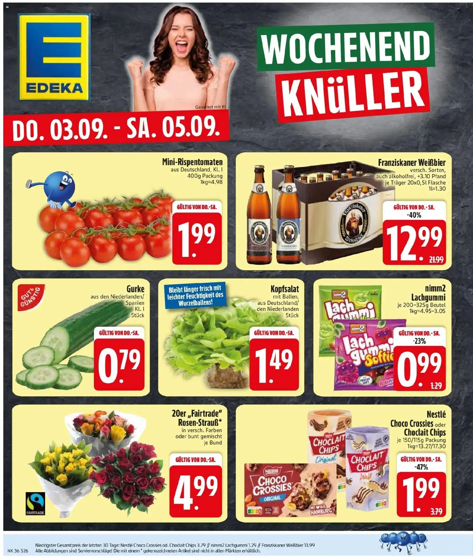 Edeka Prospekt Monheim (ab 31.08.2026) » Angebote Online | Seite: 30 | Produkte: Franziskaner, Weißbier, Chips