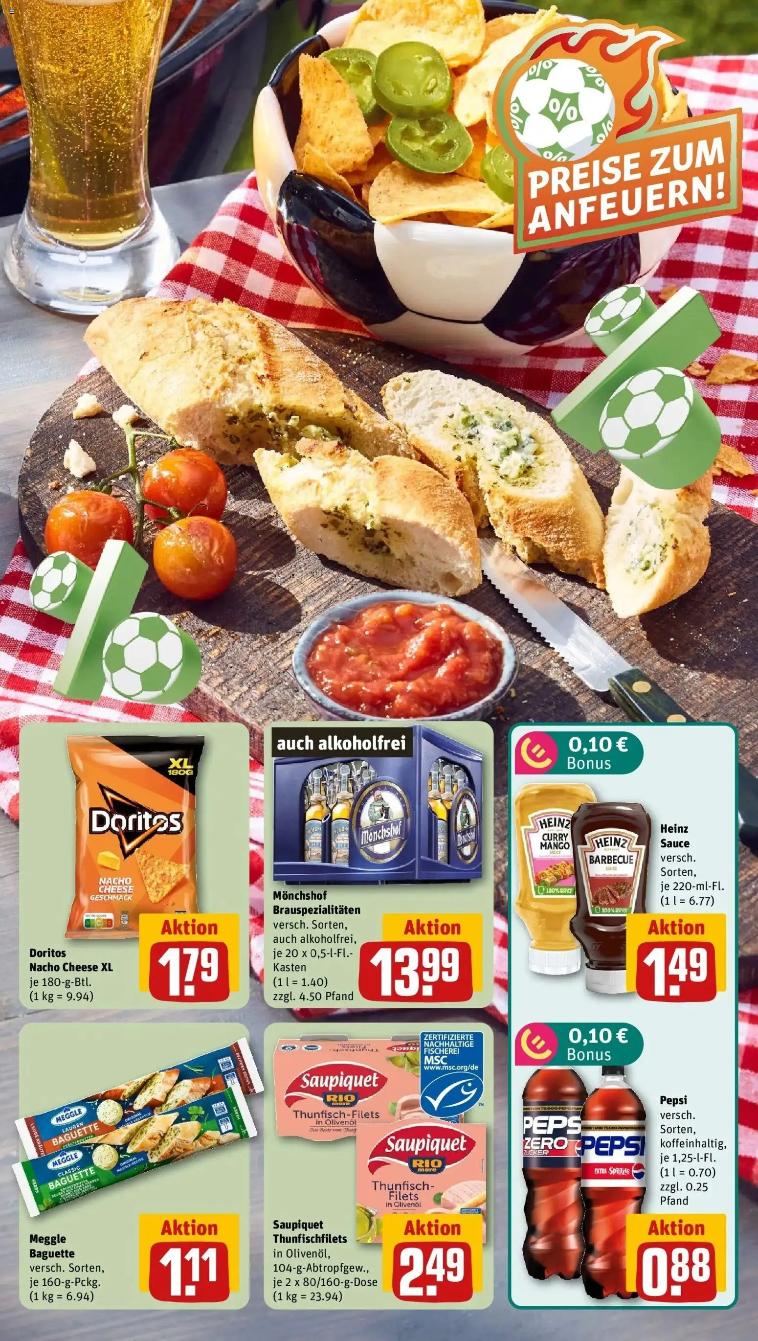 Rewe Prospekt Rüsselsheim – gültig ab 13.07.2026 | Seite: 5 | Produkte: Monchshof, Thunfisch, Baguette, Zucker