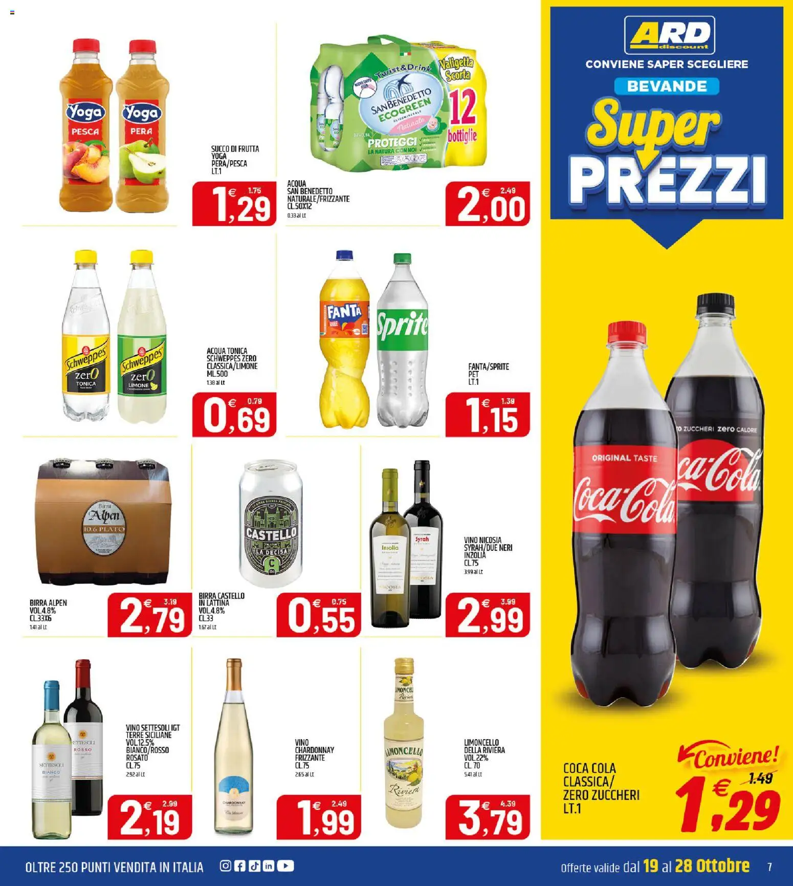 Volantino ARD Discount del 19/10/2026 | Pagina: 7 | Prodotti: Acqua, Limone, Fanta, Limoncello