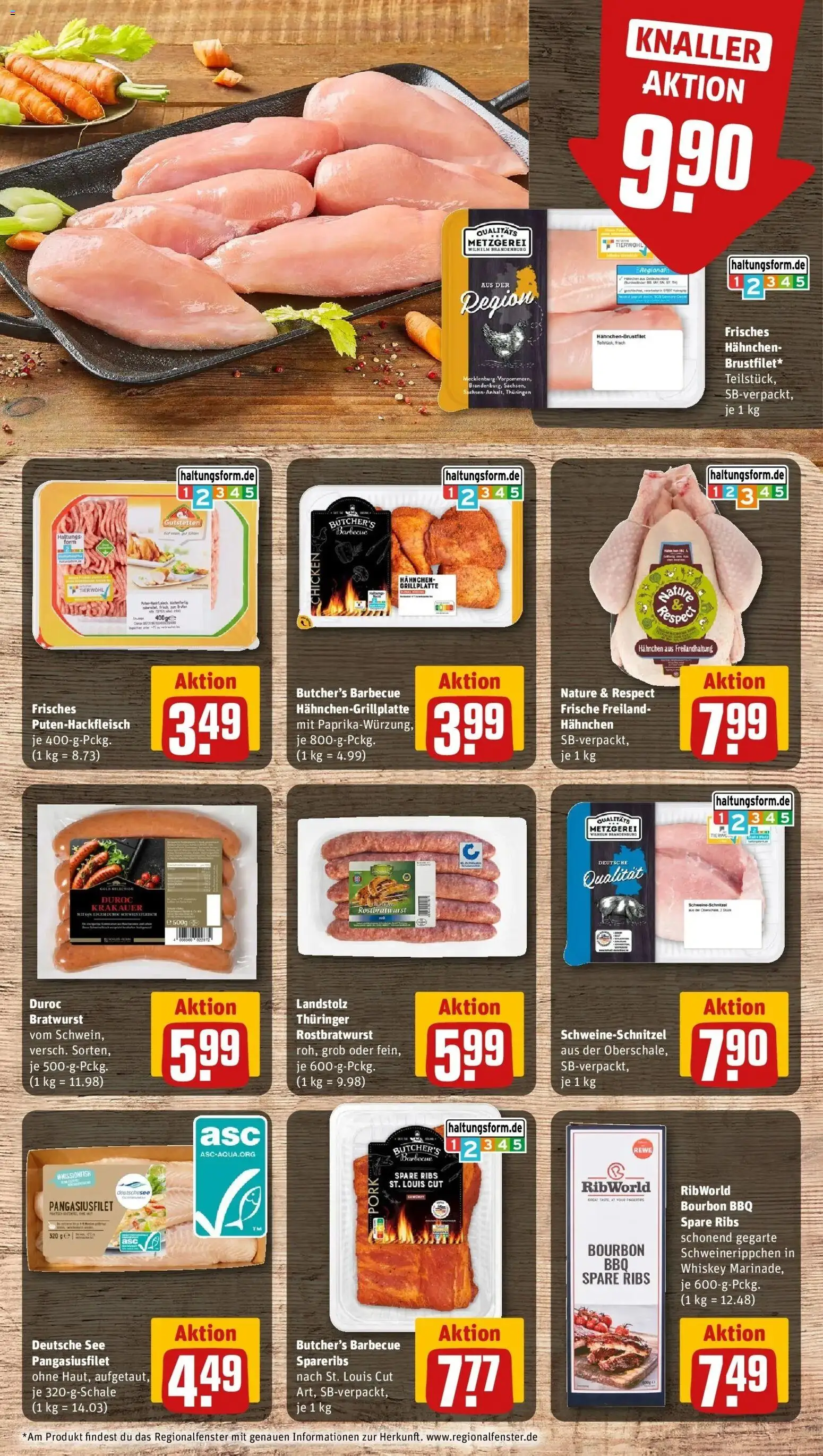 REWE Prospekt ab 17.08.2026 zum Blättern » Angebote | Seite: 11 | Produkte: Hahnchen, Spare ribs, Schnitzel, Whiskey