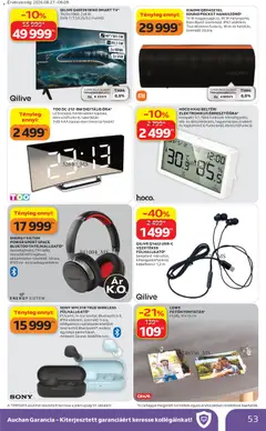 XIAOMI QBH4321GL SOUND POCKET HANGSZÓRÓ*, 15 W magassugárzó, 35 W mélynyomó, Bass Boost üzemmód, IP67 védelem, True Wireless funkció, 10 m-es hatótáv, üzemidő: 26 óra - amely érvényes a következő dátumtól: 2026.08.27. | Oldal: 53