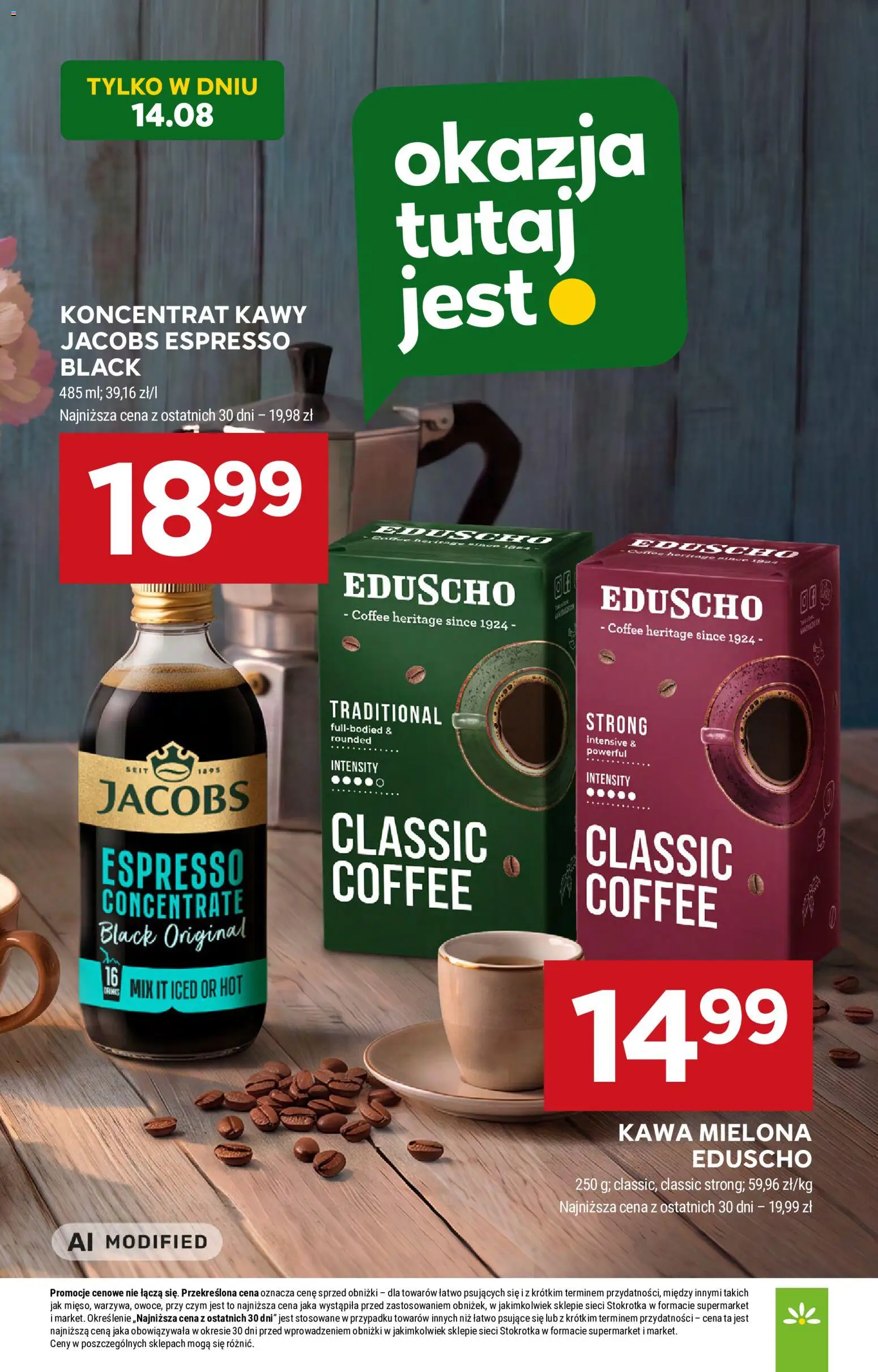 Stokrotka gazetka od 13.08.2026 | Strona: 25 | Produkty: Stokrotka, Jacobs, Kawa, Kawa mielona