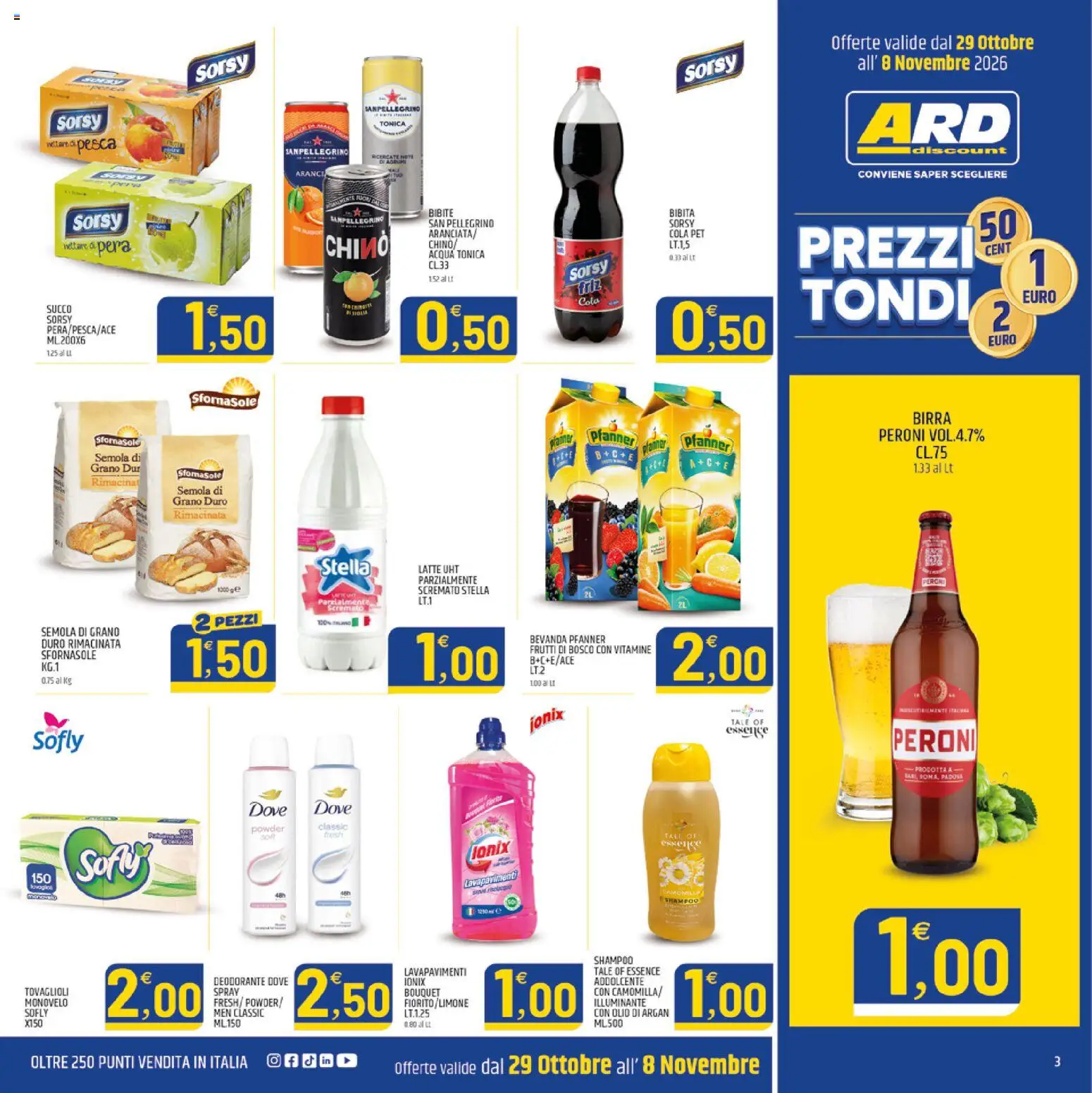 Volantino ARD Discount del 29/10/2026 | Pagina: 11 | Prodotti: Frutti di bosco, Olio, Bibita, Semola