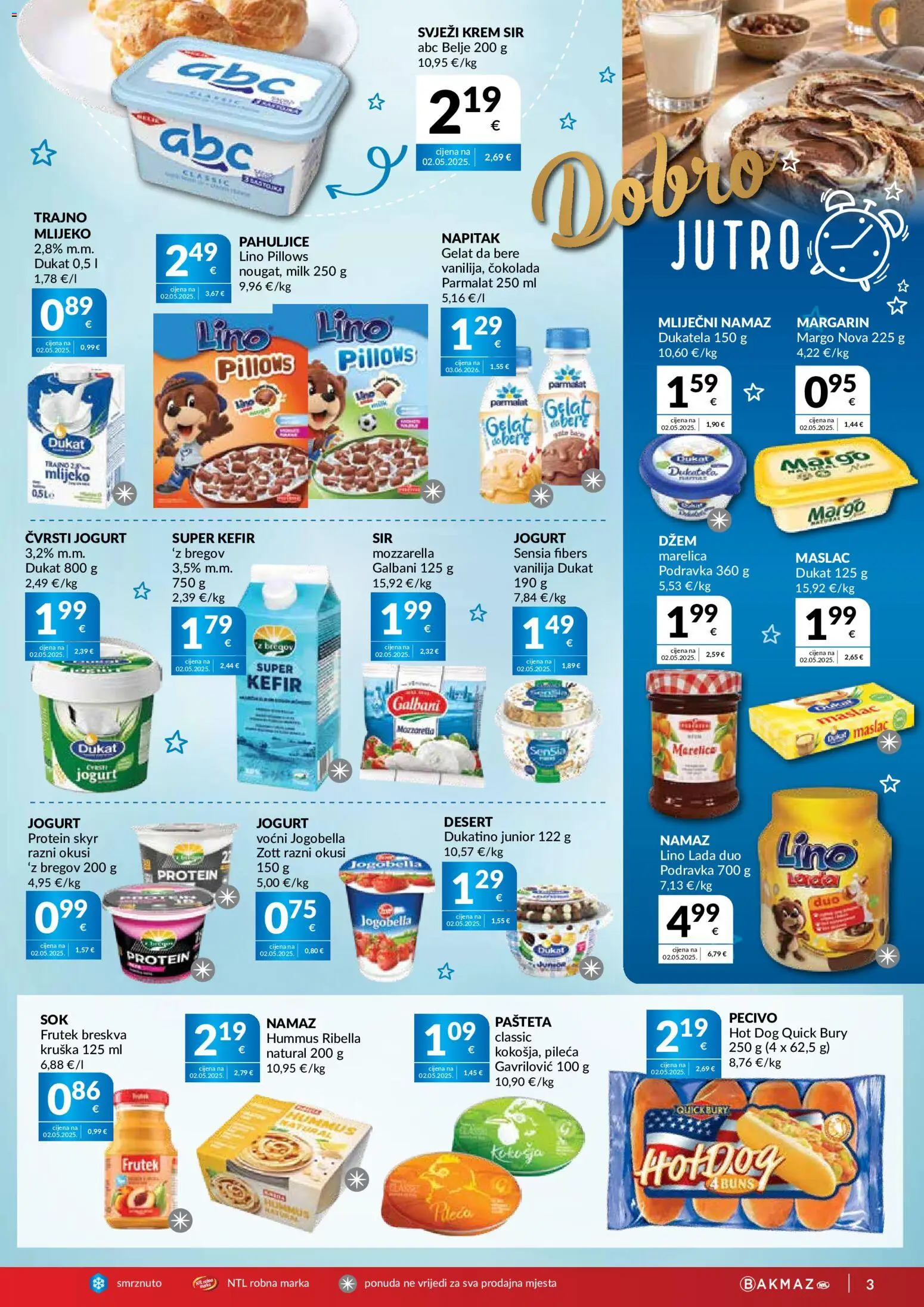 Bakmaz katalog | vrijedi od 30.09.2026 | Stranica: 3 | Proizvodi: Protein, Maslac, Sir, Džem