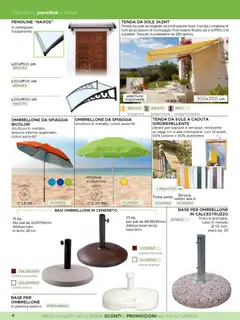 Anteprima del volantino La Prealpina volantino Arredo Esterno valido a partire dal 08/06/2026 | Pagina: 4 | Prodotti: Tenda da sole, Tenda, Ombrellone, Tubo