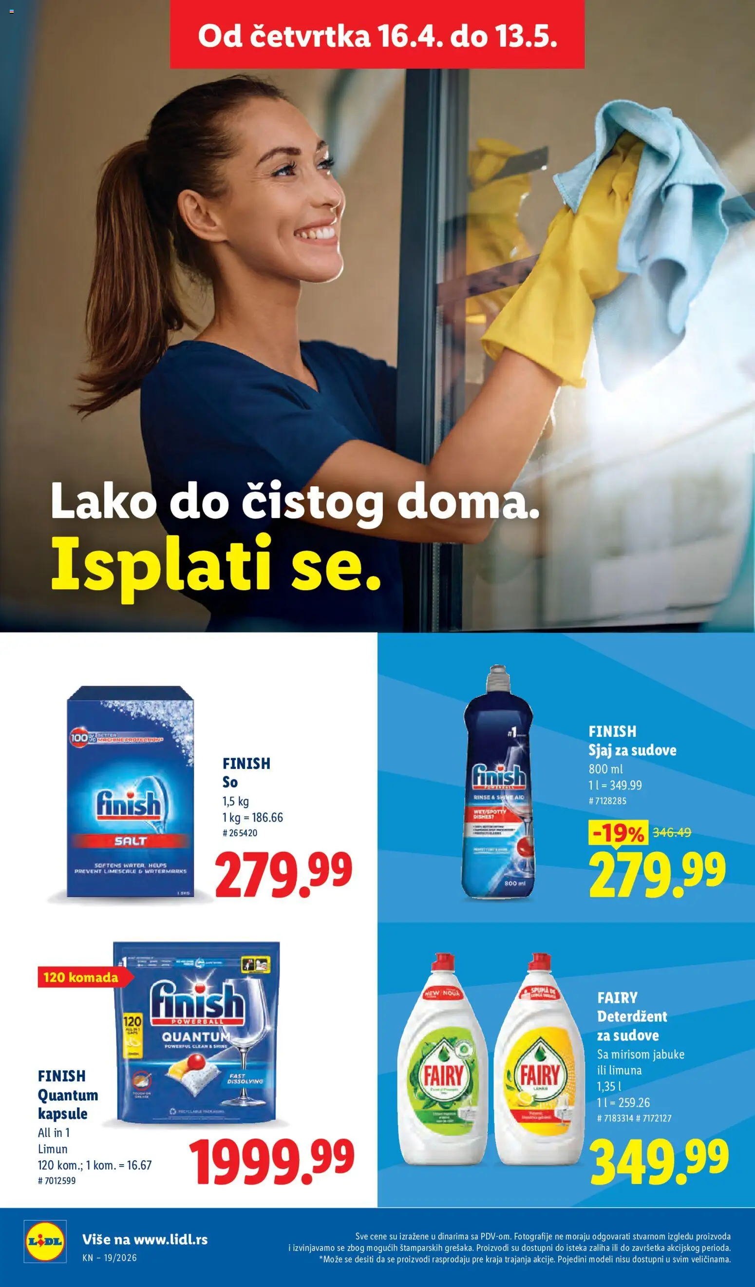 Lidl katalog - važi od 07.05.2026 | Strana: 38 | Proizvode: Kapsule, Finish, Limun, Jabuke