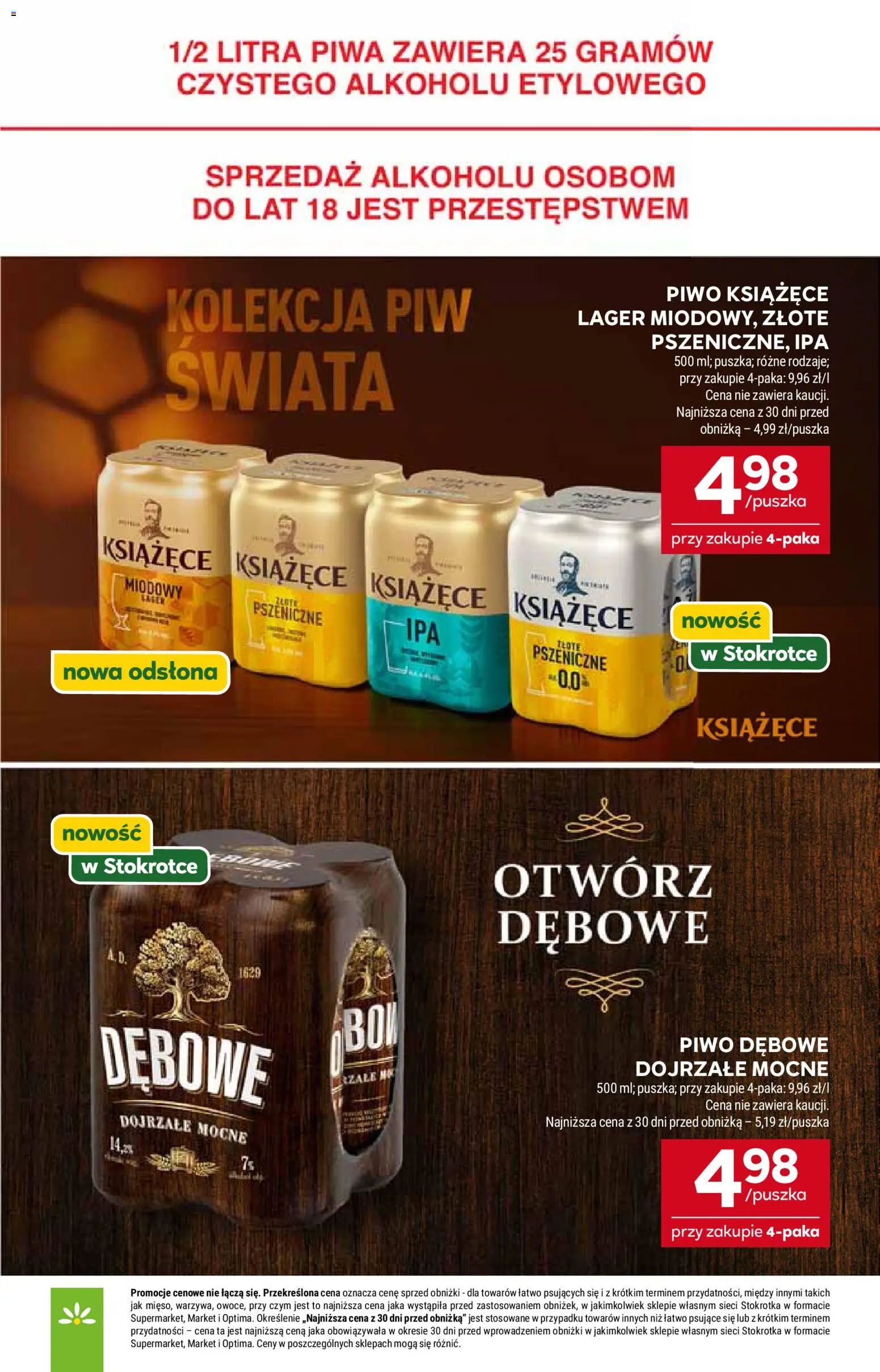 Stokrotka gazetka - Market od 15.10.2026 | Strona: 22 | Produkty: Stokrotka, Piwo książęce, Książęce Pszeniczne, Piwo