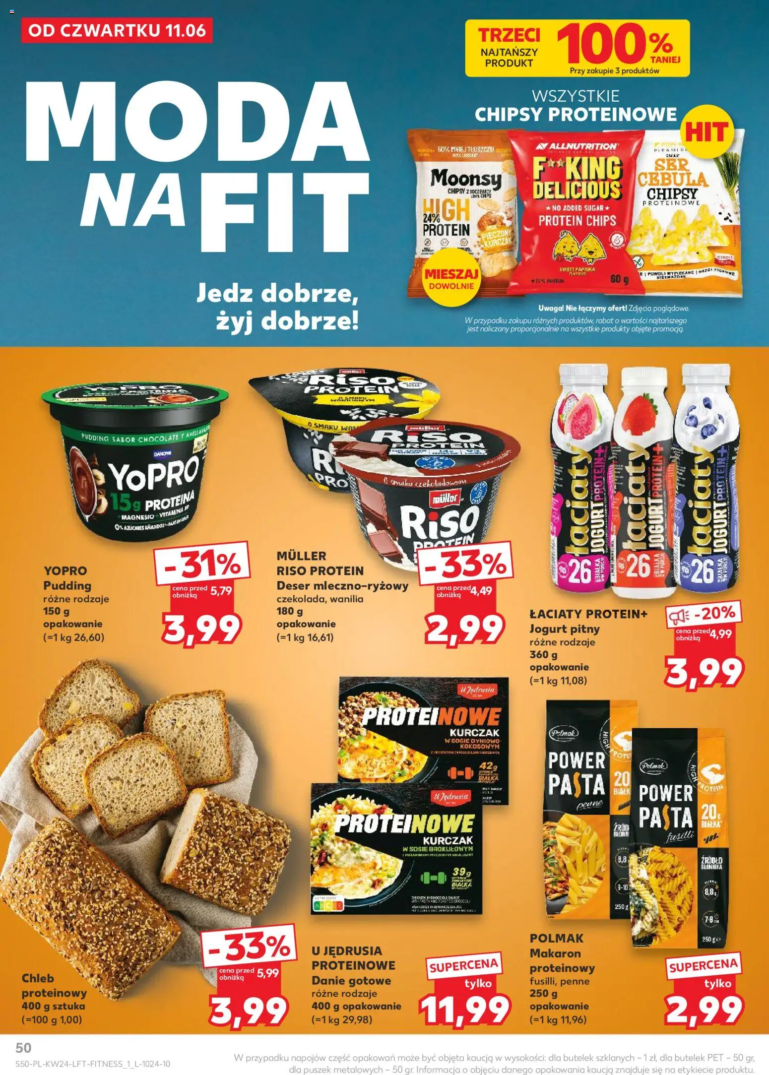 Kaufland Polsko leták od 11.06.2026 | Strana: 50 | Produkty: Penne, Jogurt, Chléb, Paprika