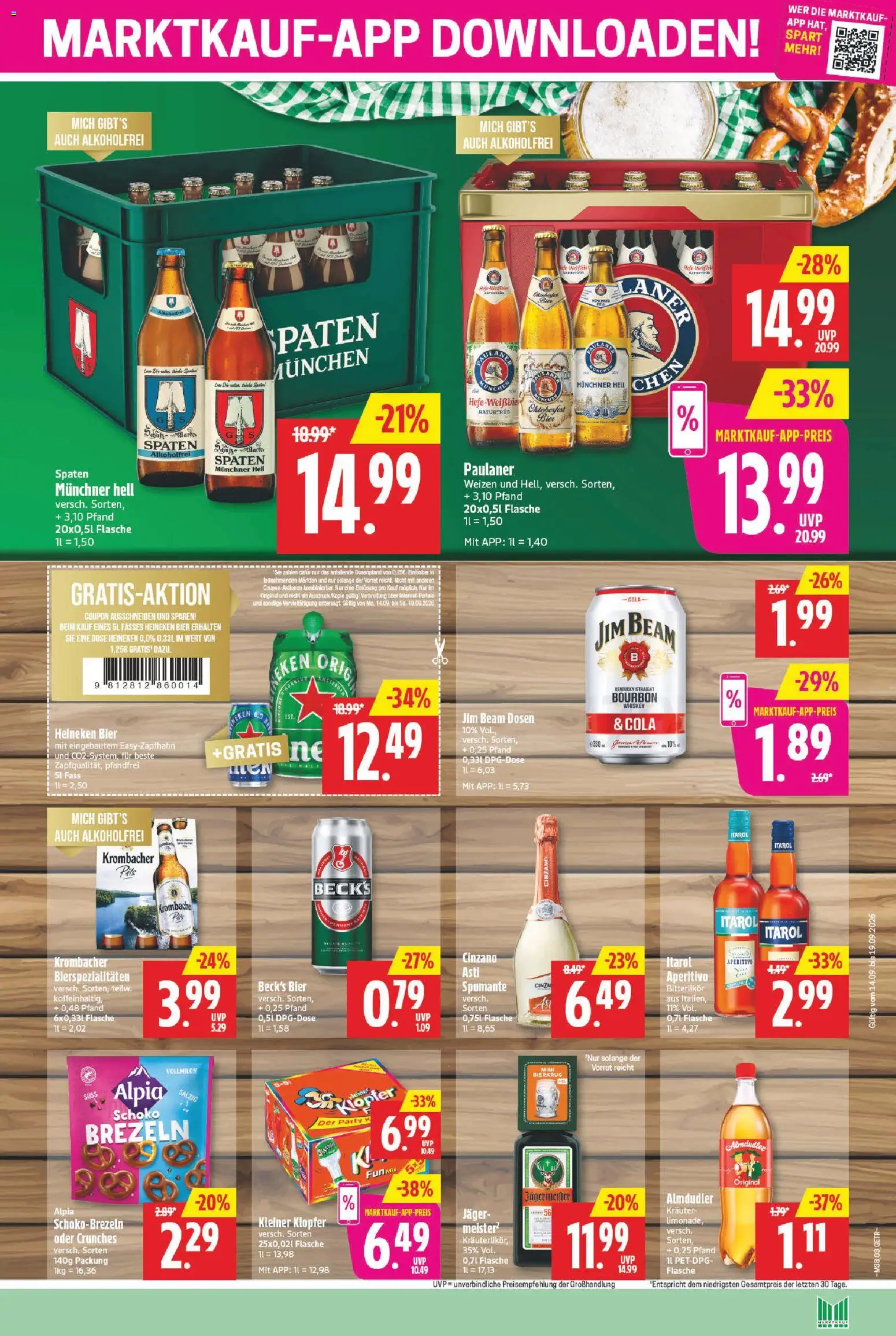 Marktkauf Prospekt – gültig ab 14.09.2026 | Seite: 3 | Produkte: Bier, Pils, Heineken, Krombacher