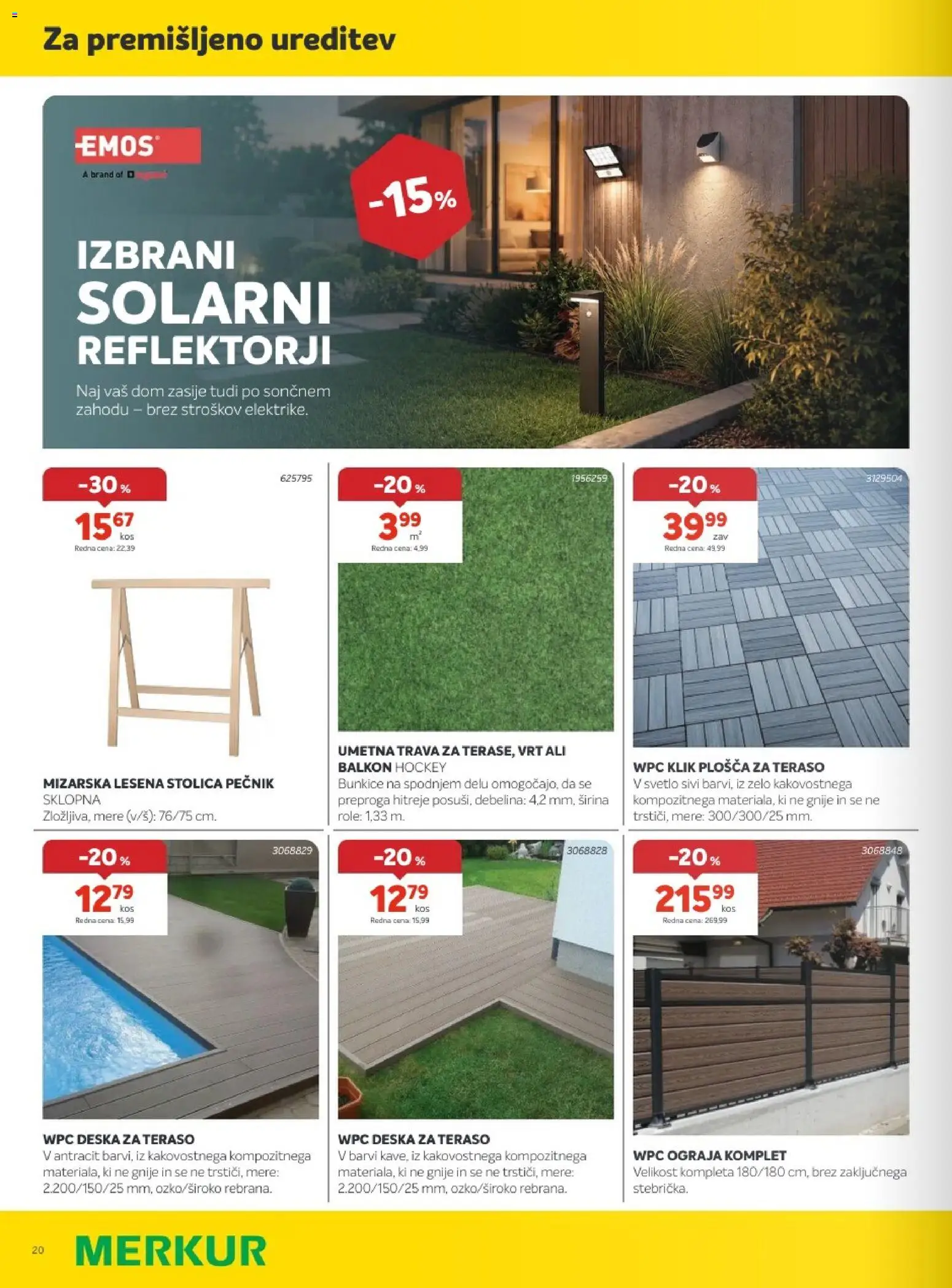 Novi Merkur katalog ponudbe – veljaven od 01.07.2026 | Stran: 20 | Izdelki: Preproga, Ograja, Umetna trava